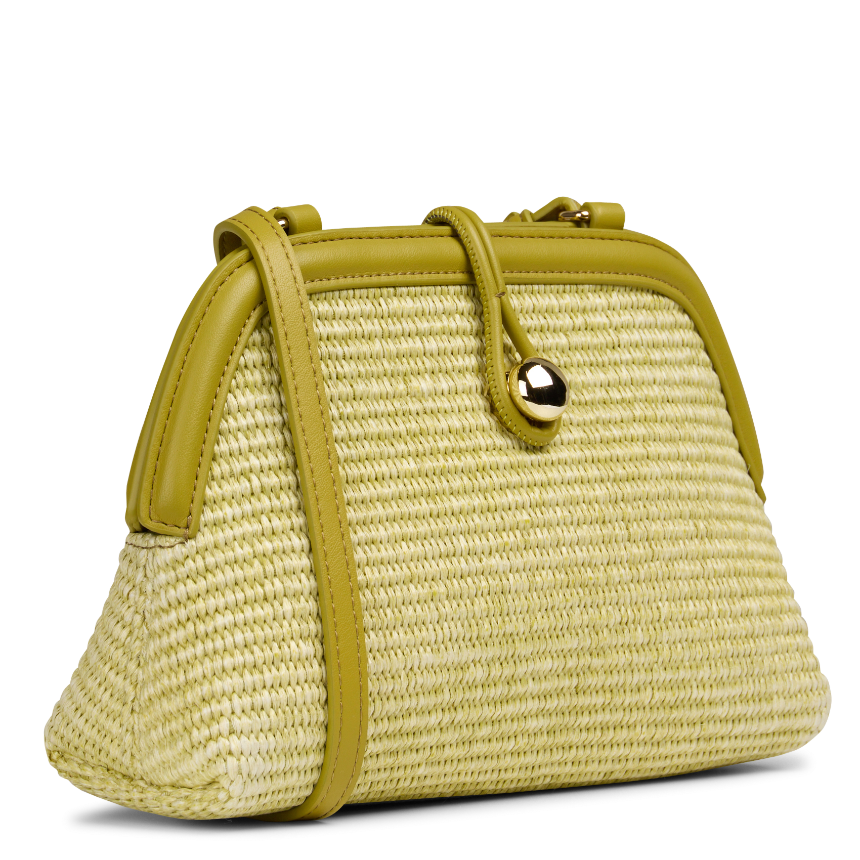 Clutch mit Flechtmuster PETITE MENDIGOTE Grun