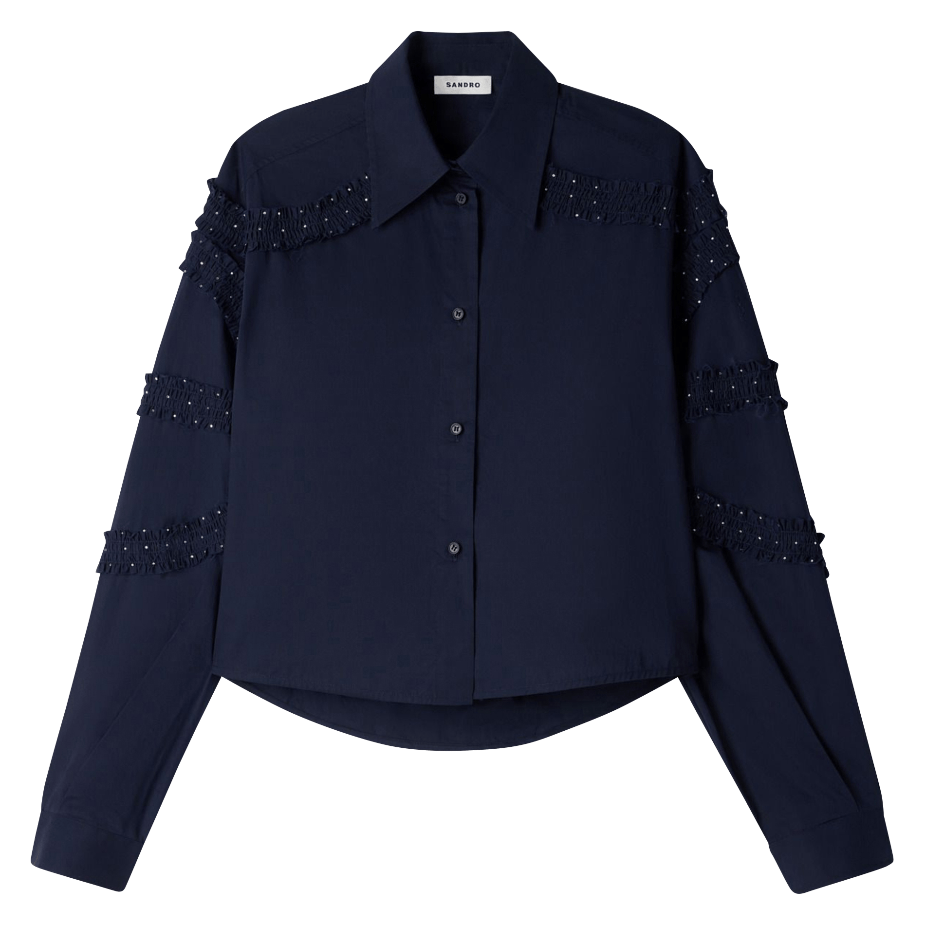 Rechte effen knoopblouse SANDRO Blauw