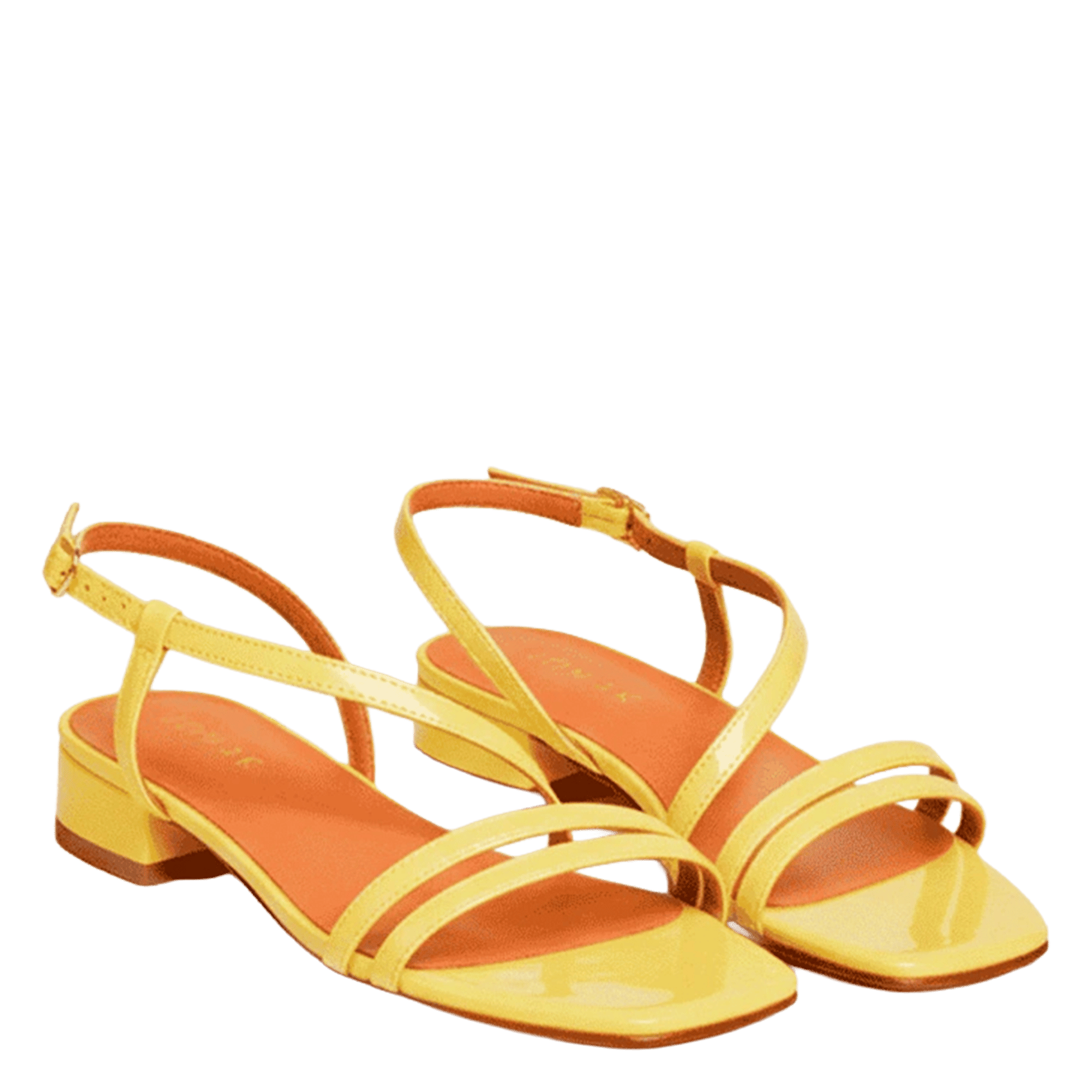 Sandales plates en cuir JONAK Jaune