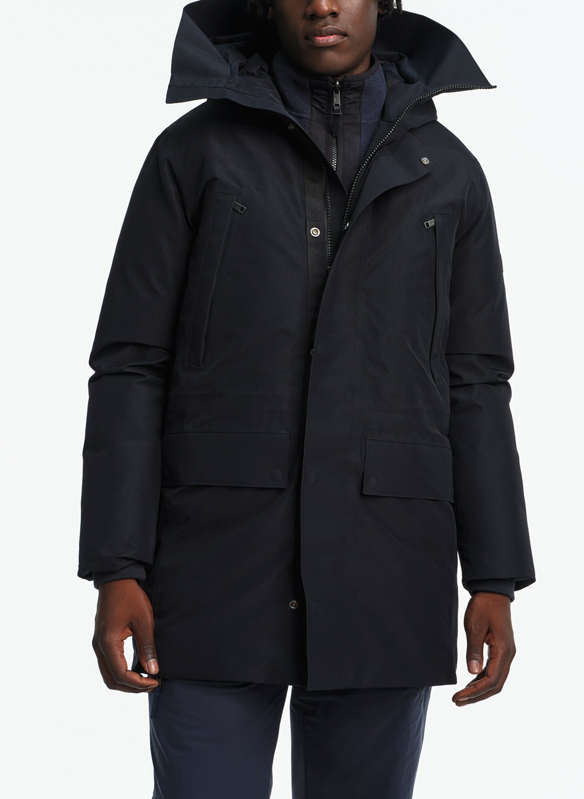 Parka mi-longue à capuche AIGLE Noir