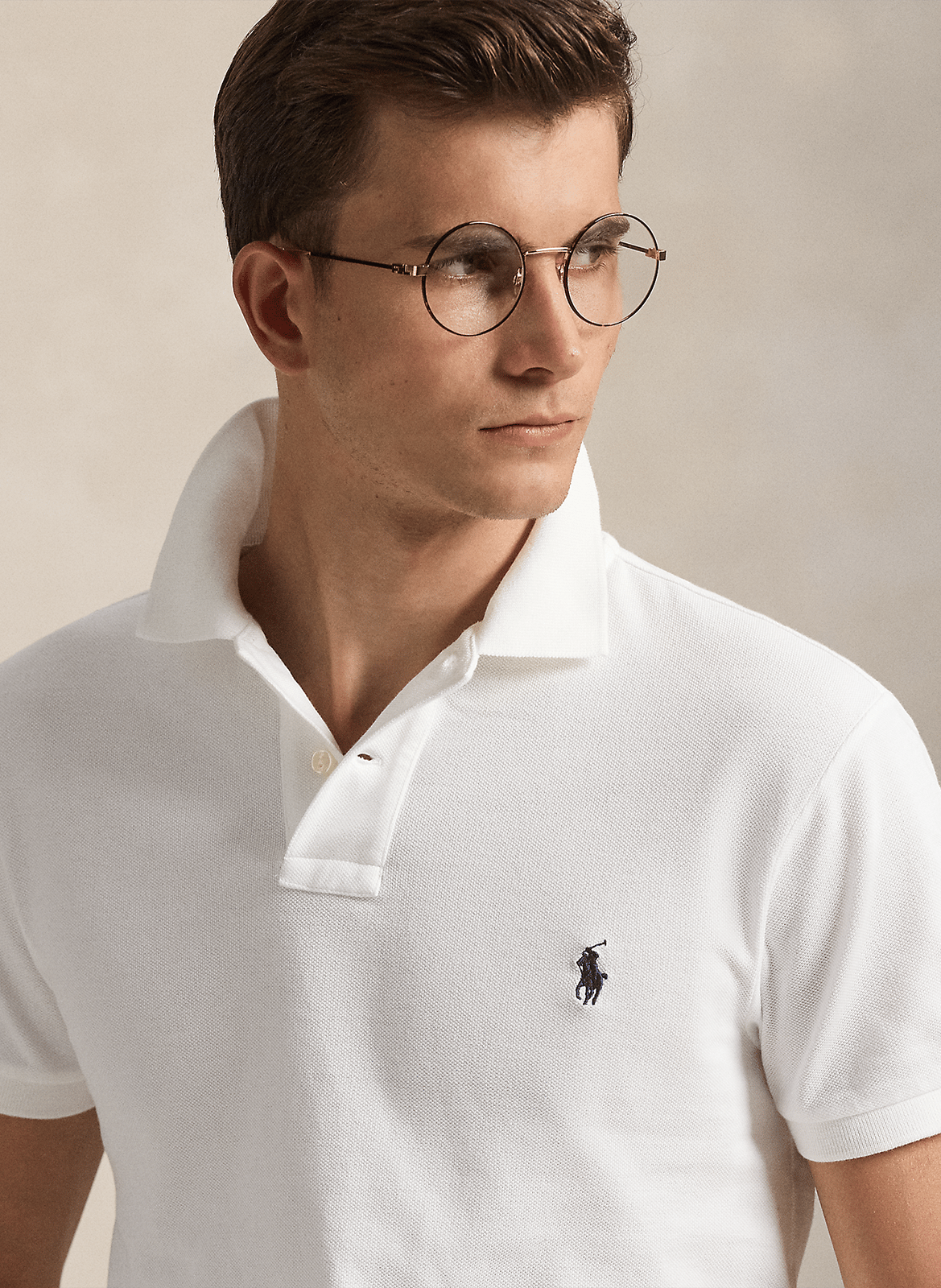 Kurzärmliges Slim-Fit-Poloshirt POLO RALPH LAUREN Weiss