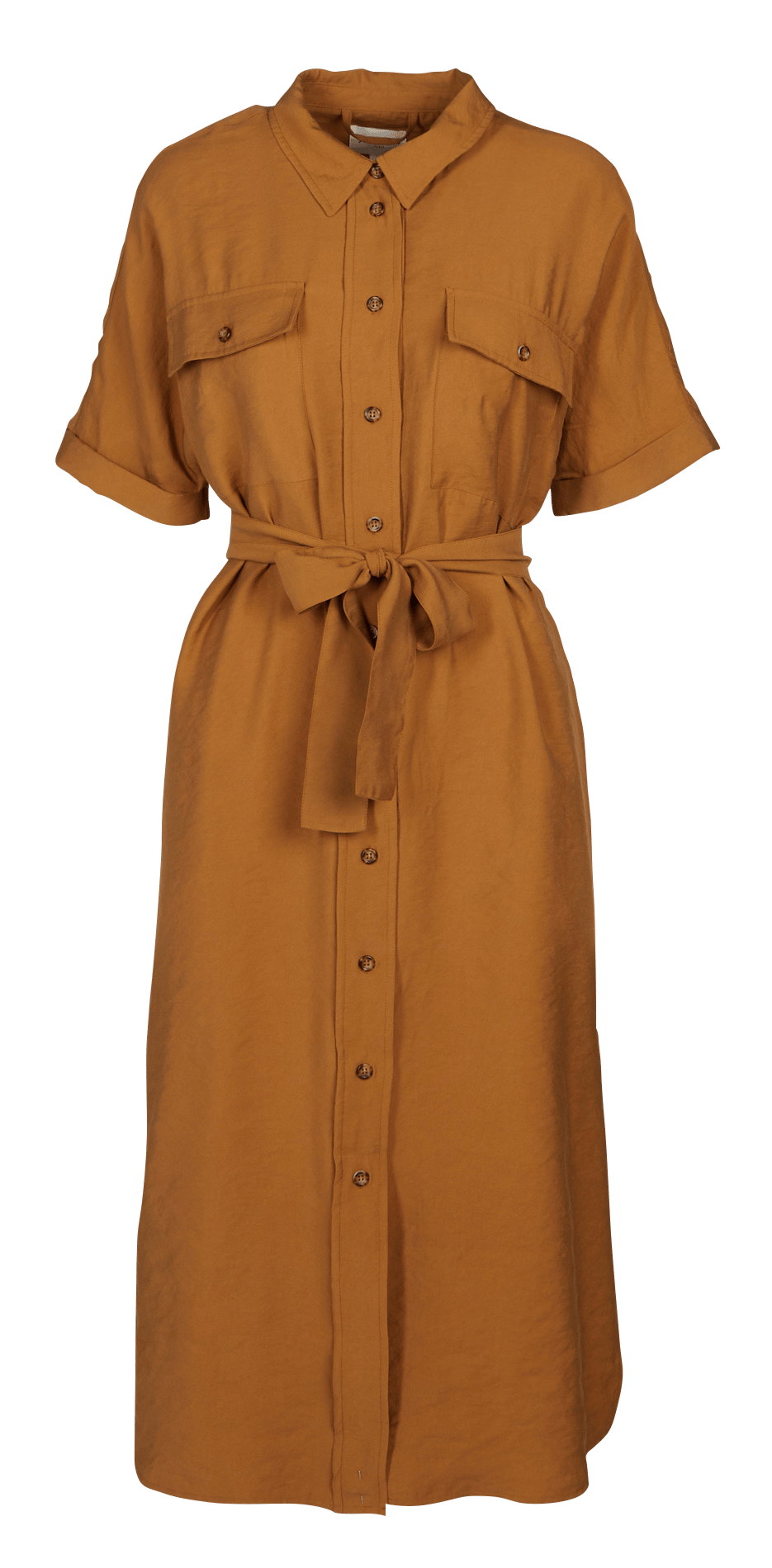 Robe midi col classique  | Doré MAISON 123 Femme