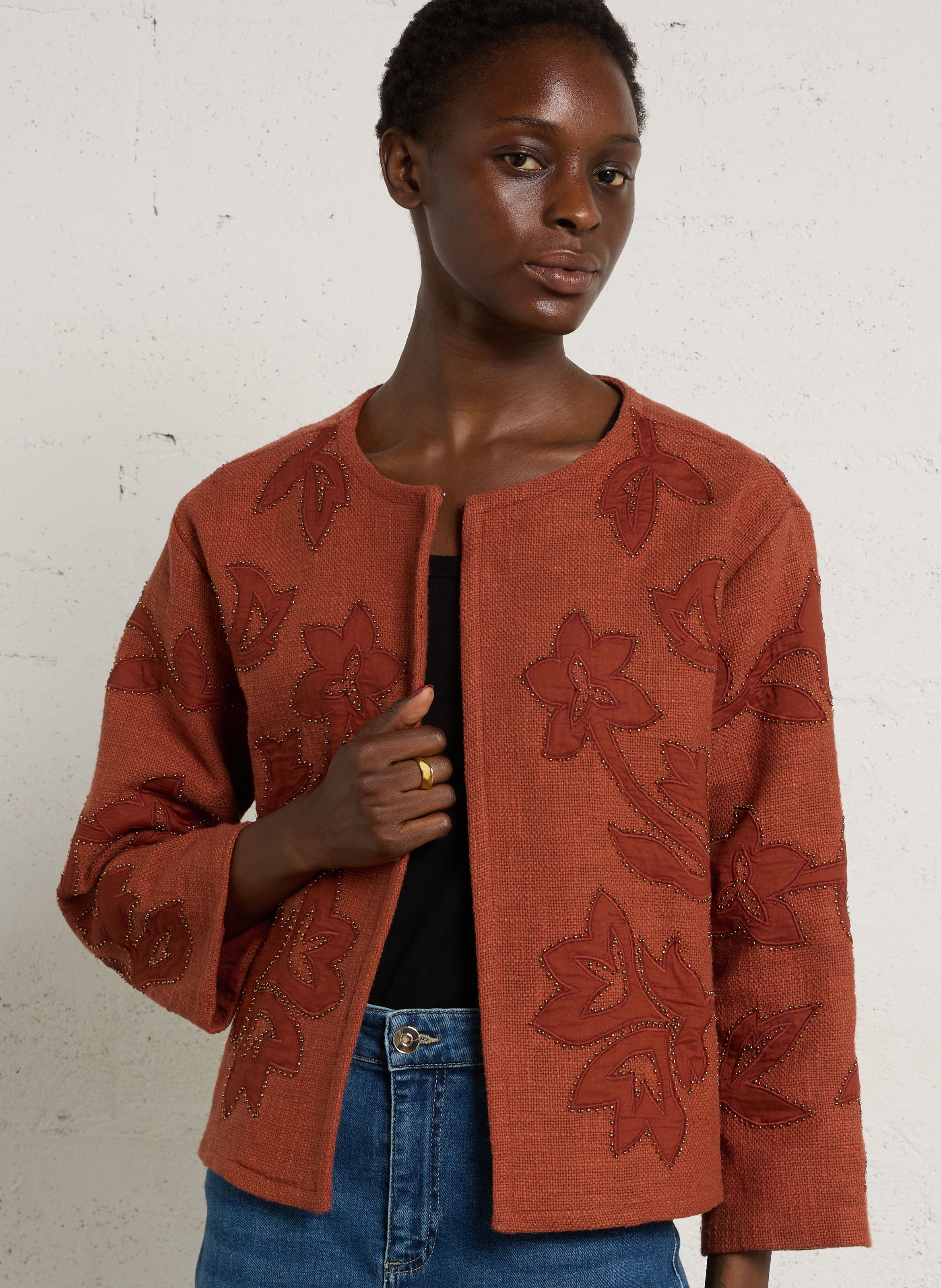 Straight cotton jacket MAISON 123