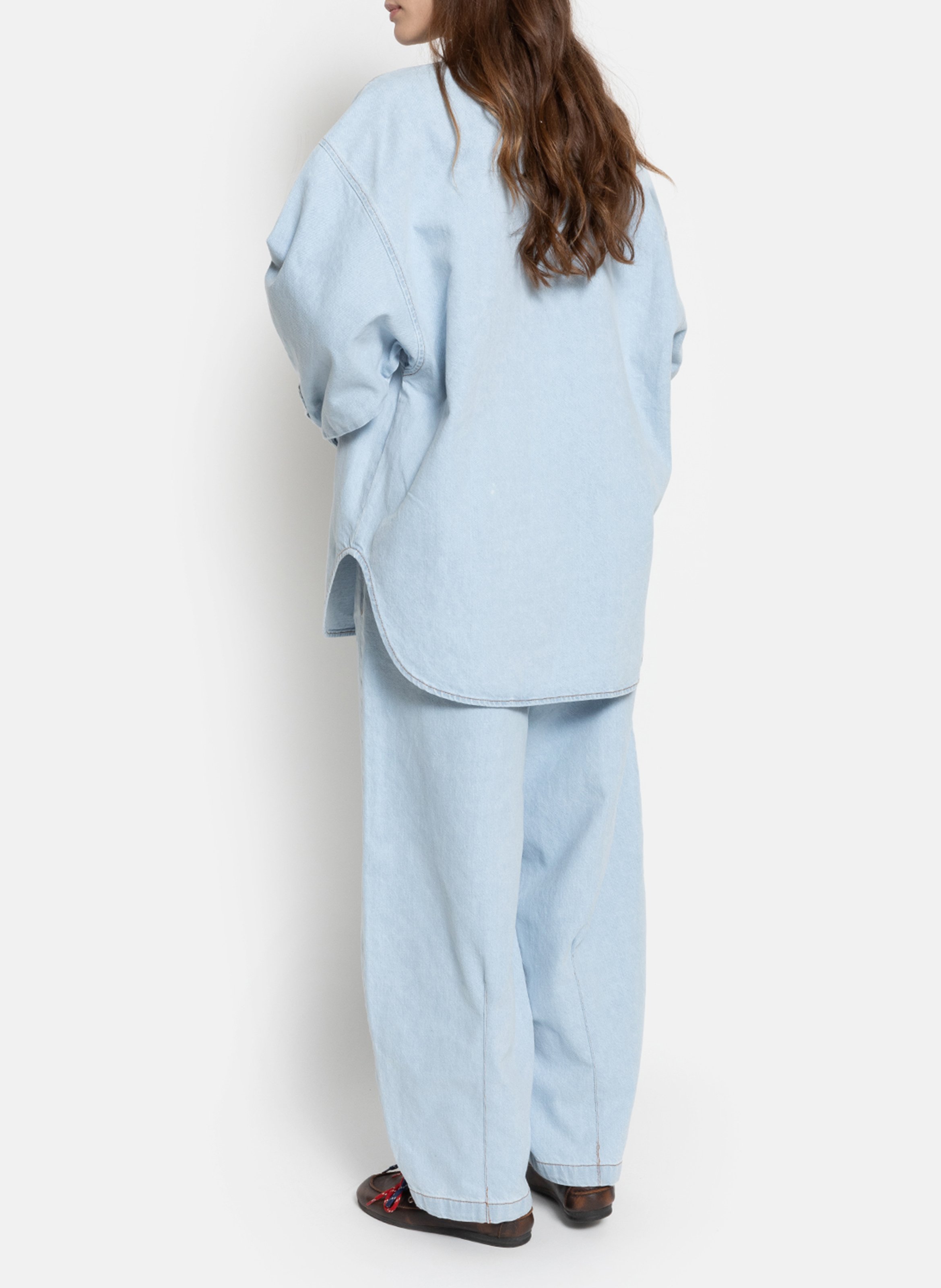 Wijde hoge taille spijkerbroek AME ANTWERP Blauw