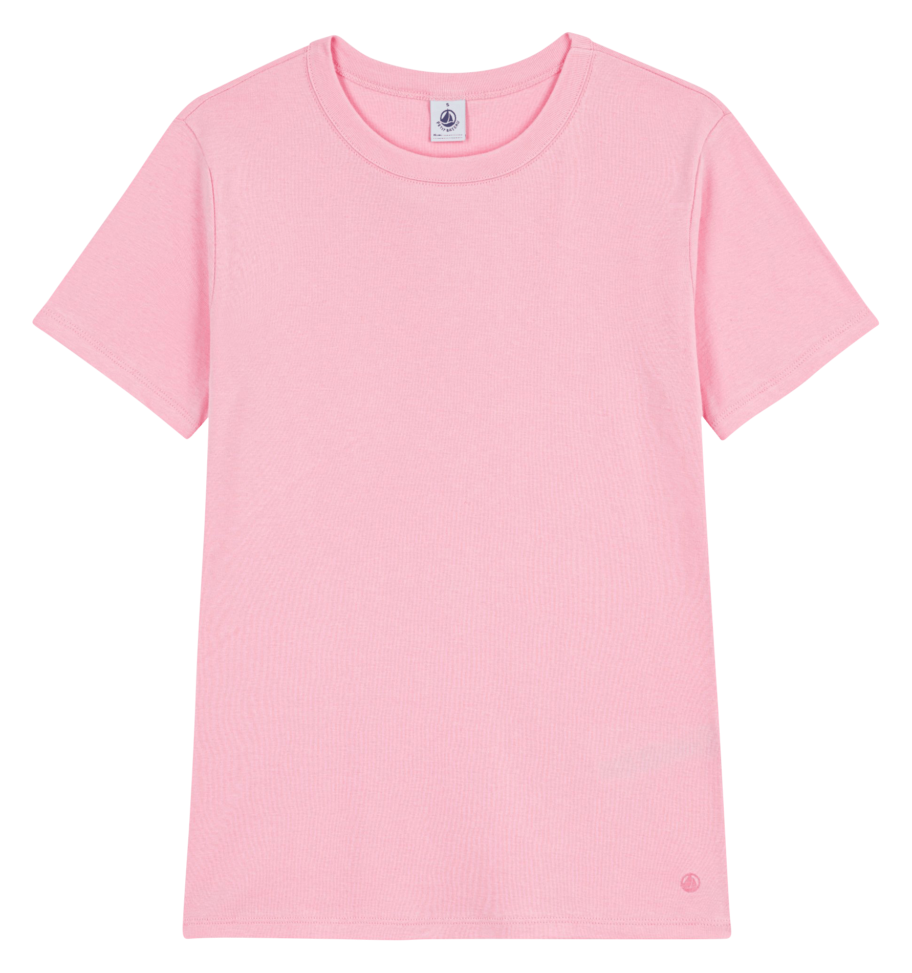 Katoenen T-shirt met ronde hals PETIT BATEAU Roze