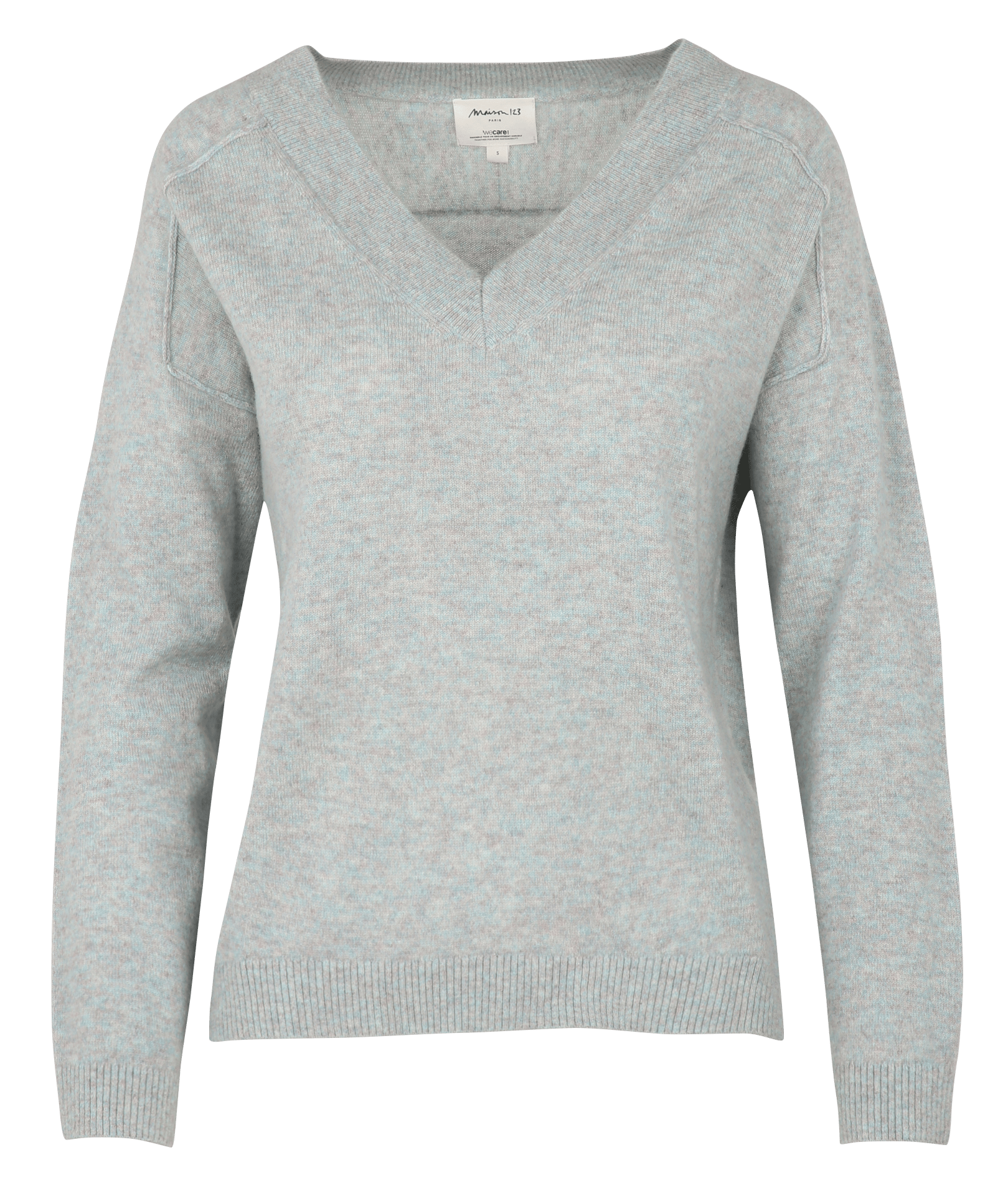 Straight V-neck cashmere sweater MAISON 123