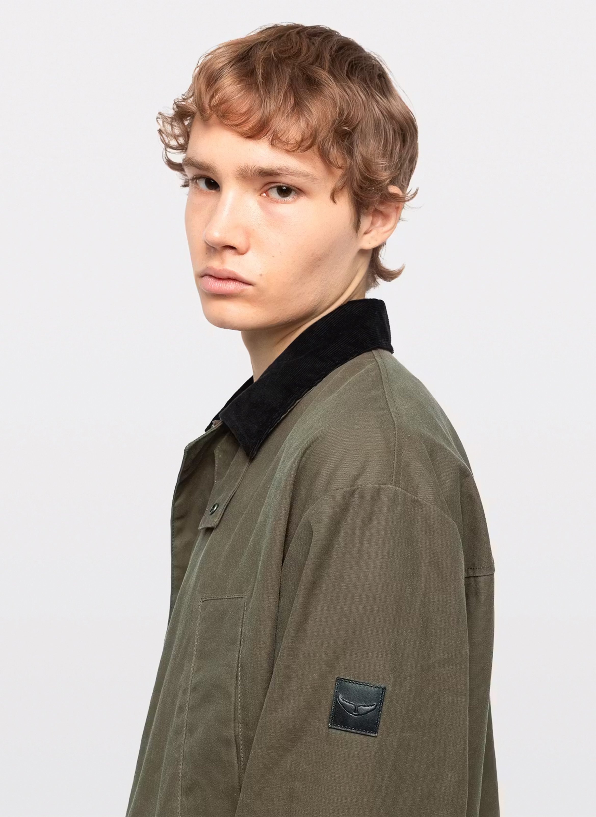 Blouson oversize col classique en coton ZADIG&VOLTAIRE Beige