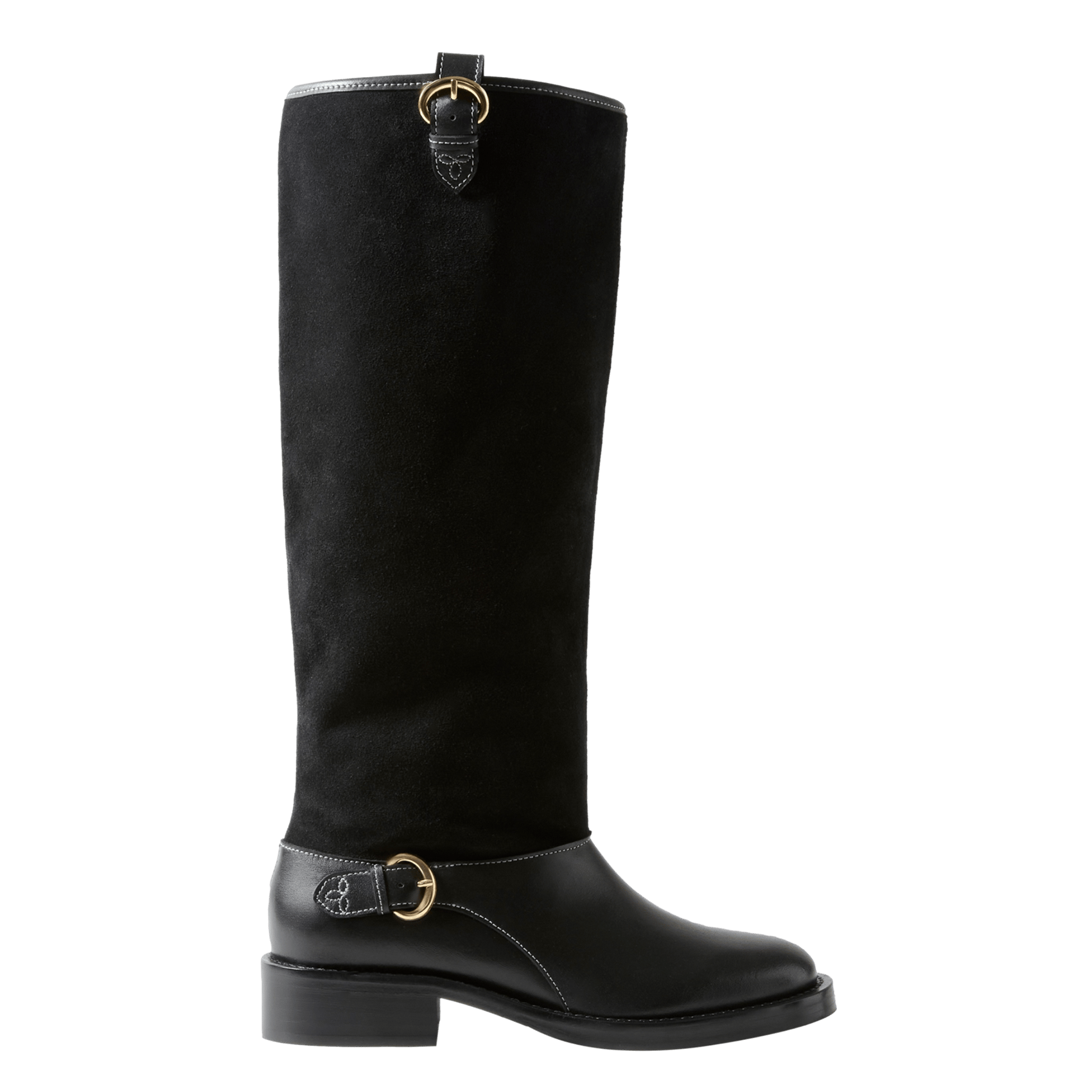 Bottes bi-matière à boucle CLAUDIE PIERLOT Noir