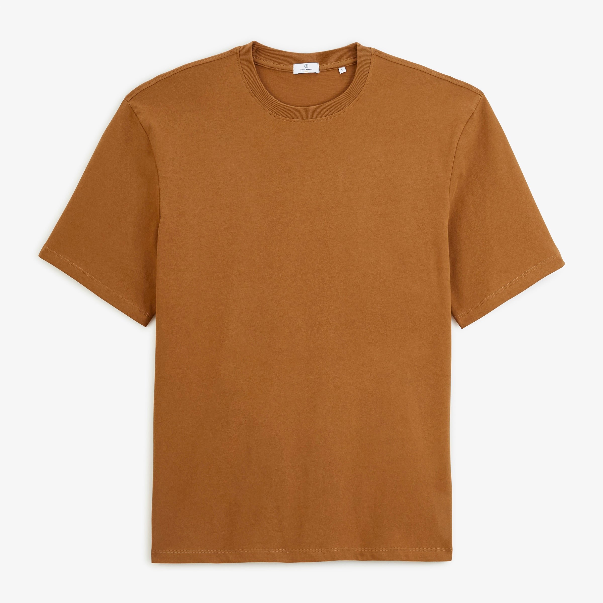 Short-sleeve oversized fit Thor t-shirt in brown caramel. SERGE BLANCO Brown