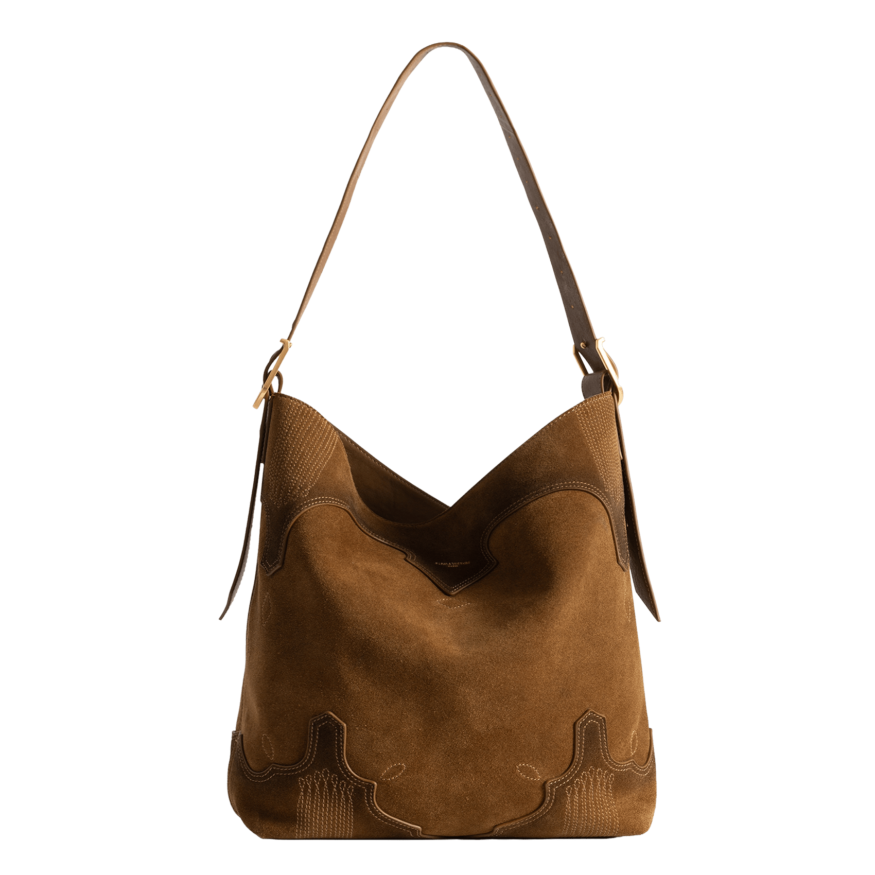 Sac hobo en suède western ZADIG&VOLTAIRE Marron