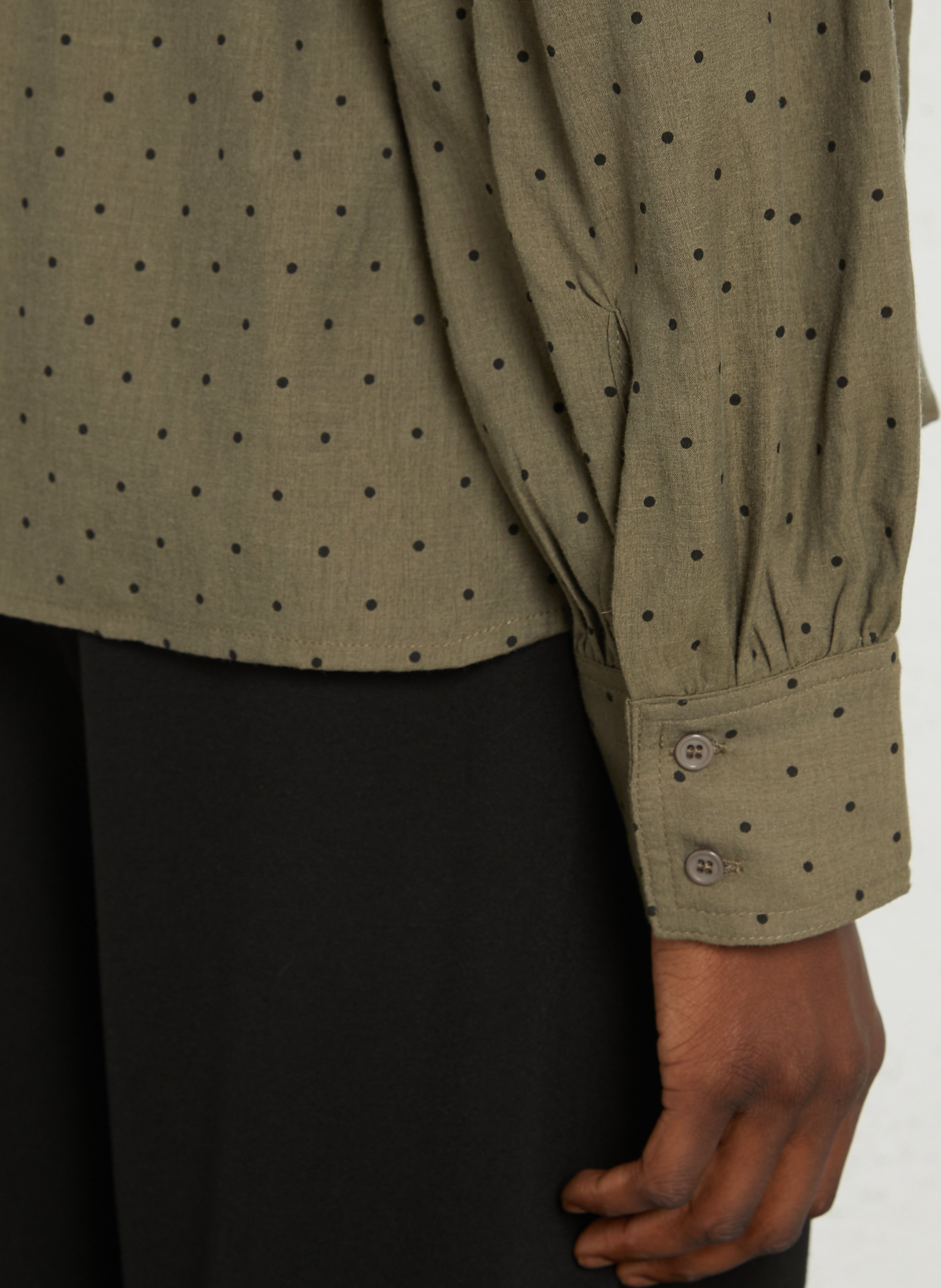 Blouse imprimée col montant  SEE U SOON Kaki