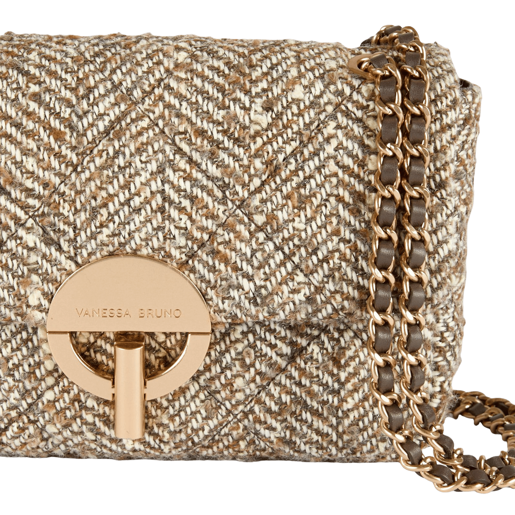 Leren tas met klep VANESSA BRUNO Beige