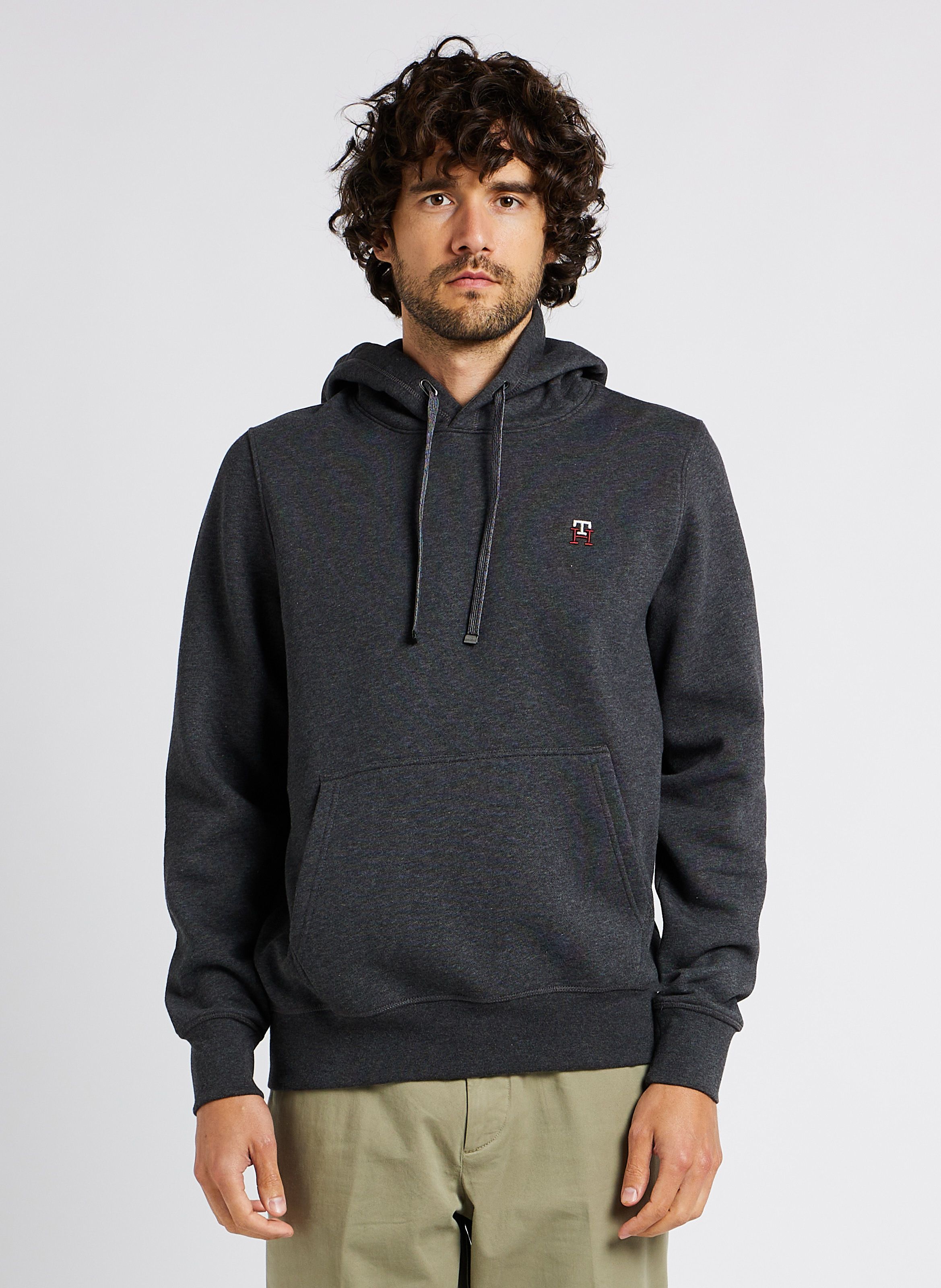 Dark grey discount tommy hilfiger hoodie