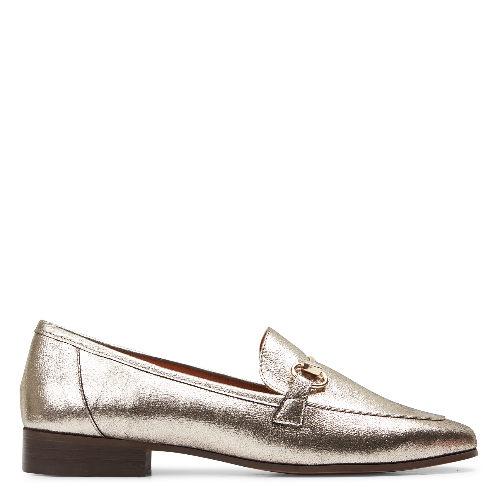Metallic leather loafers MAISON TOUFET Golden