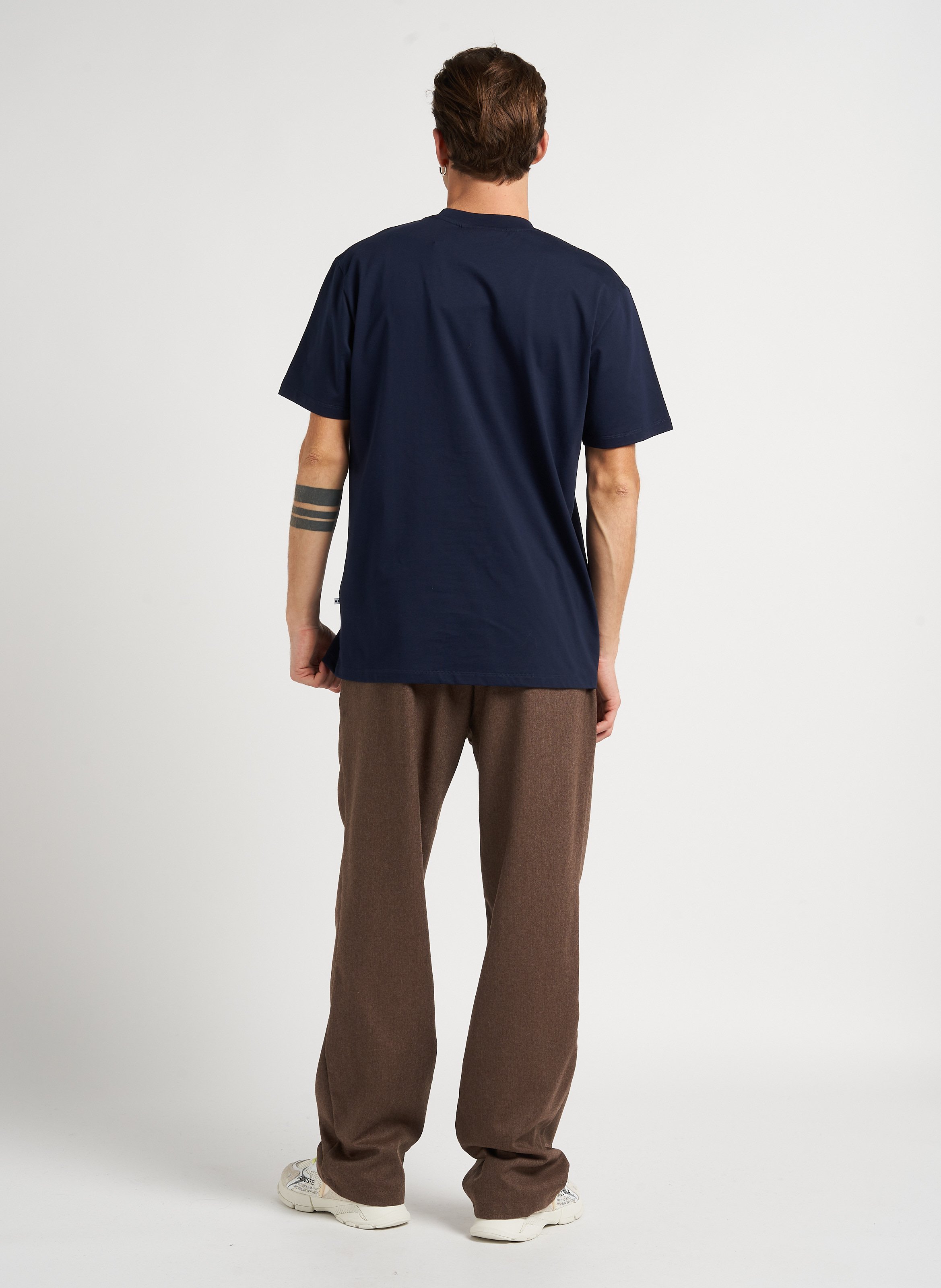 Tee-shirt oversize col rond en coton biologique MINIMUM Bleu