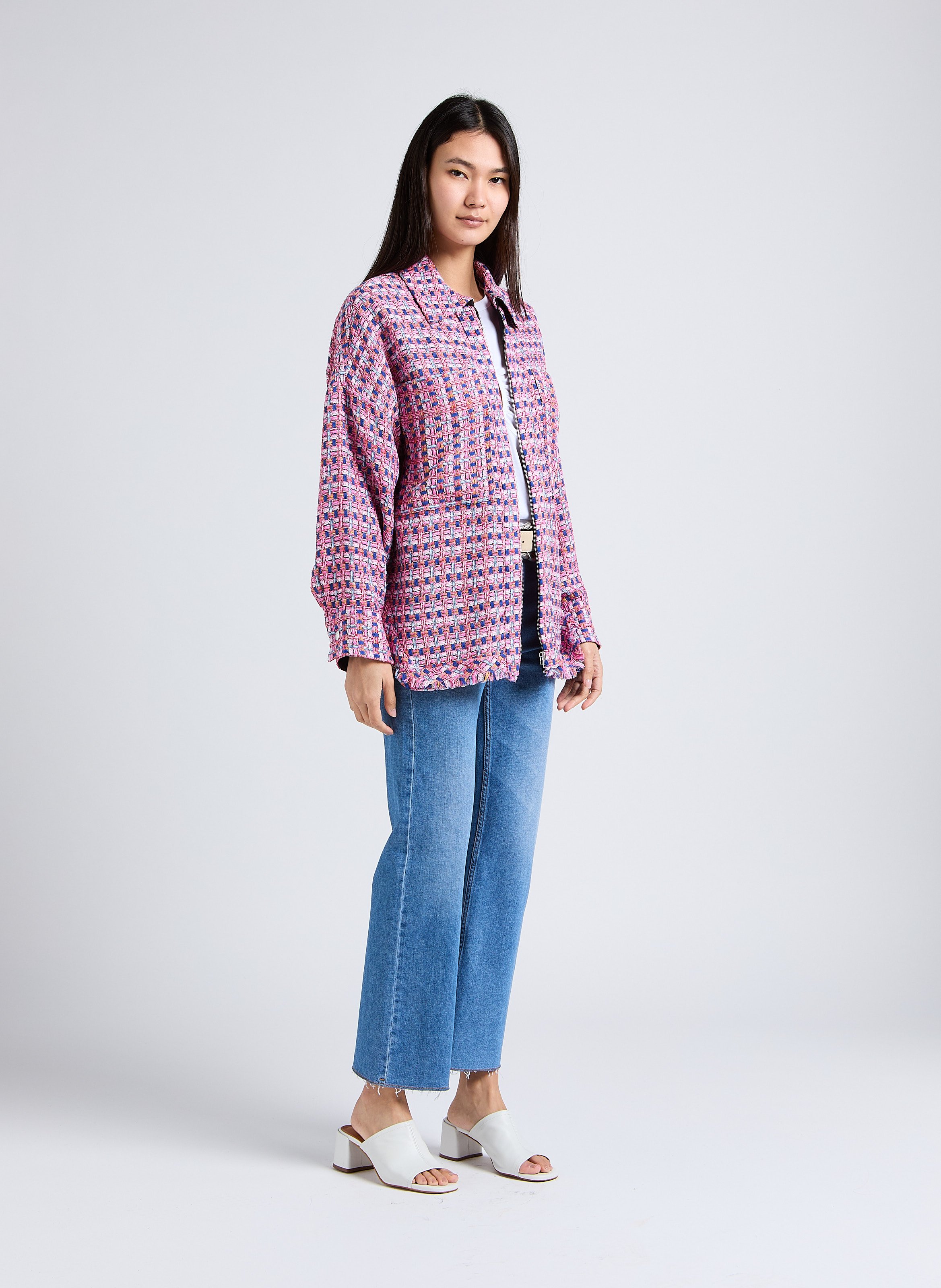 Cropped cotton straight-leg jeans IRO Blue