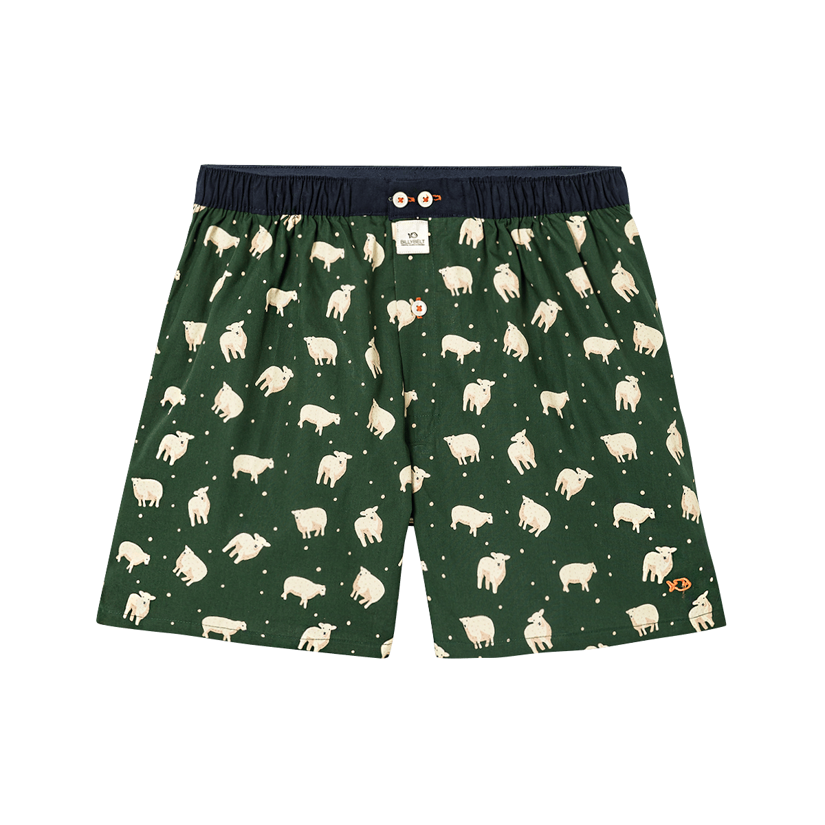 Organic cotton boxer shorts BILLYBELT Green