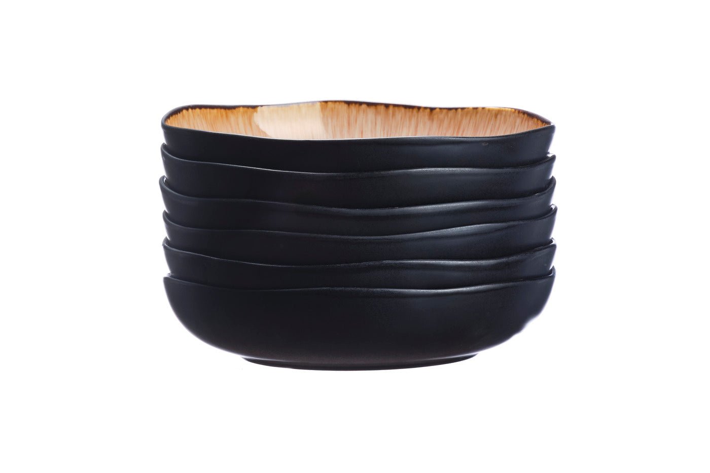 Deep plate iris ø22.5cm - 6 pieces - wild brown BJORN Brown