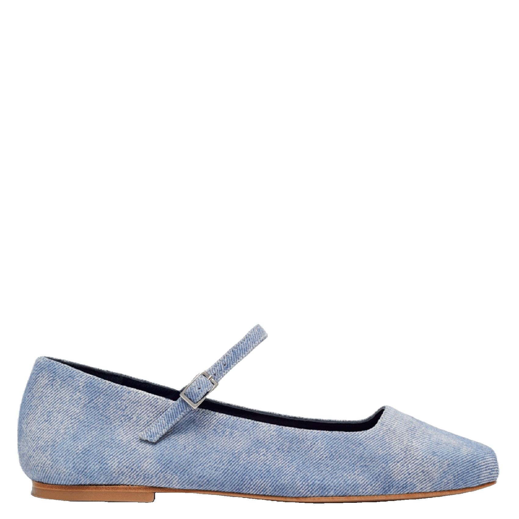 Ballerines en denim AUGUSTA Bleu