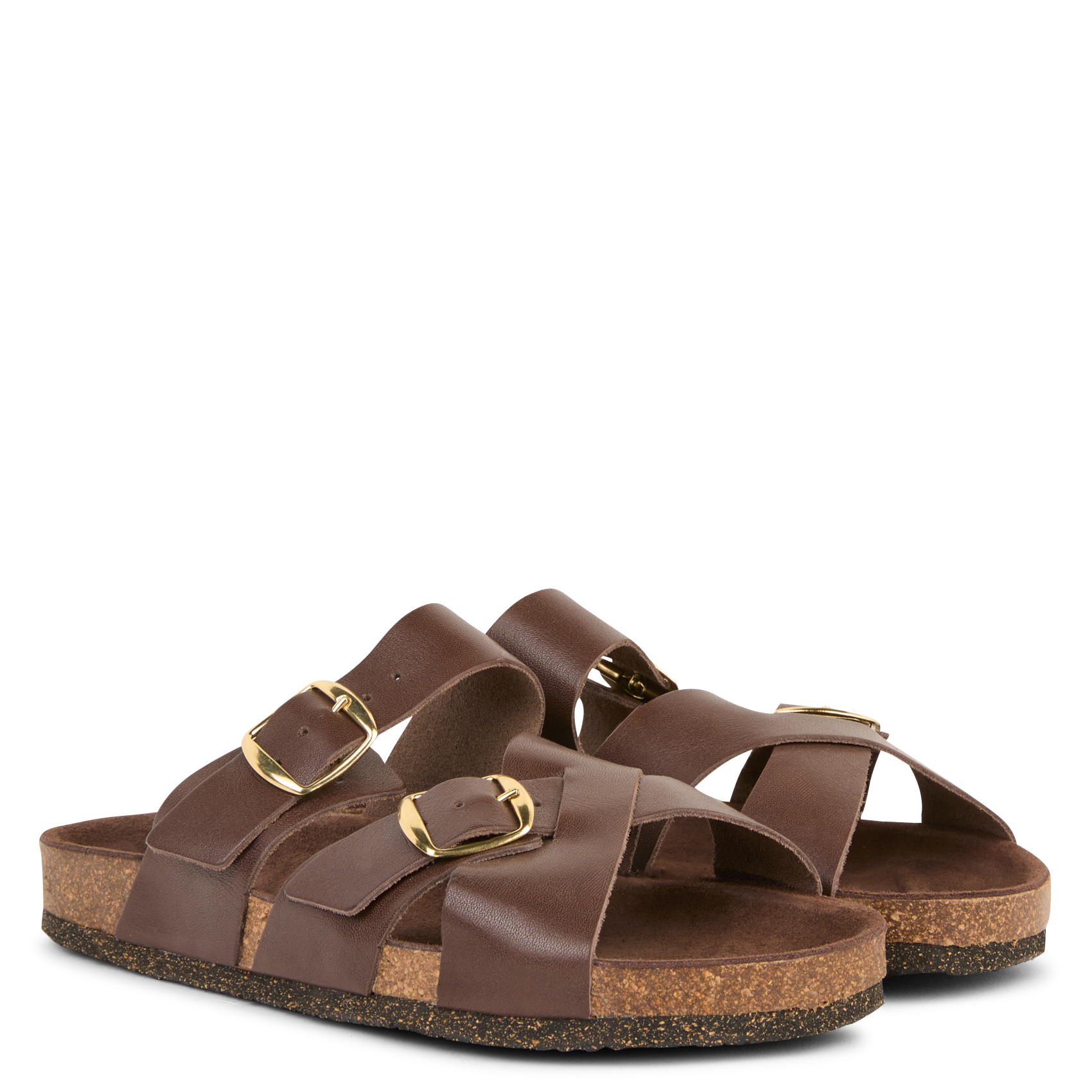 Multi-strap leather sandals BOSABO Brown