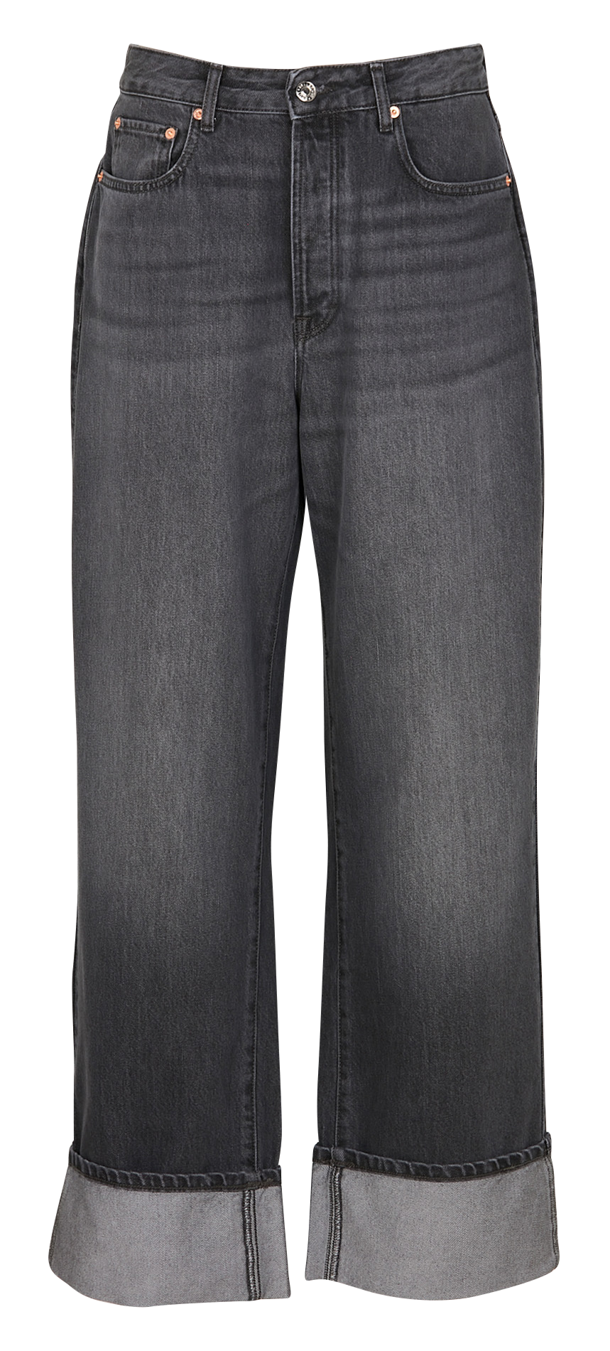 Wide leg cotton jeans BELLEROSE Black