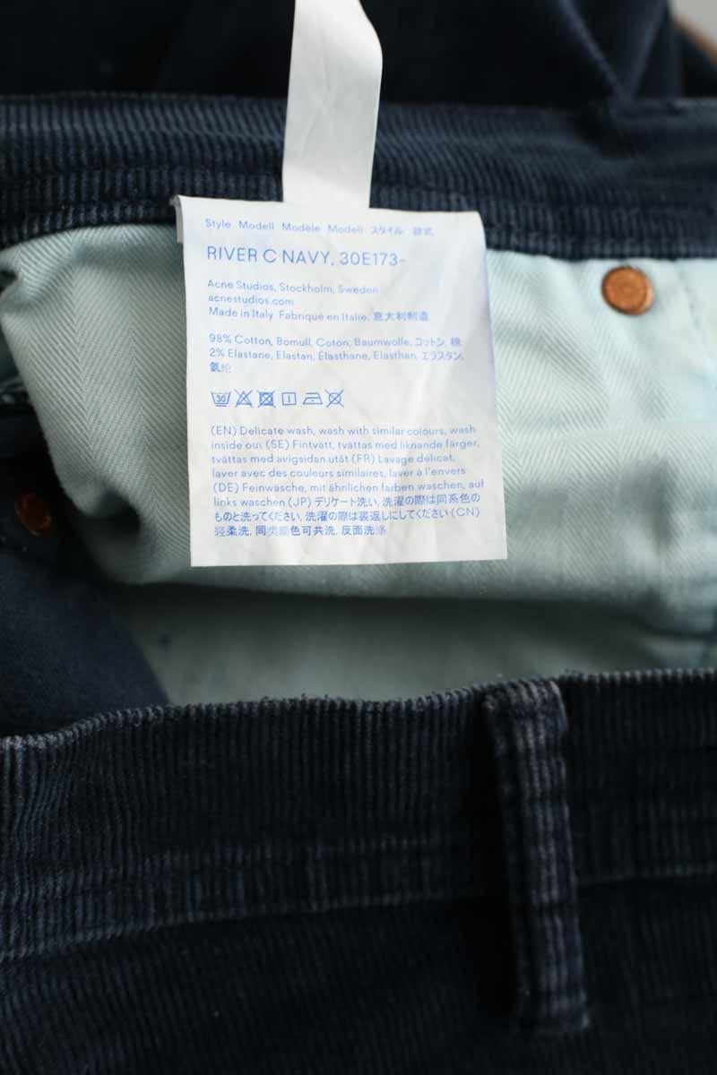 Straight leg bla konst cotton trousers ACNE STUDIOS - Seconde Main Blue