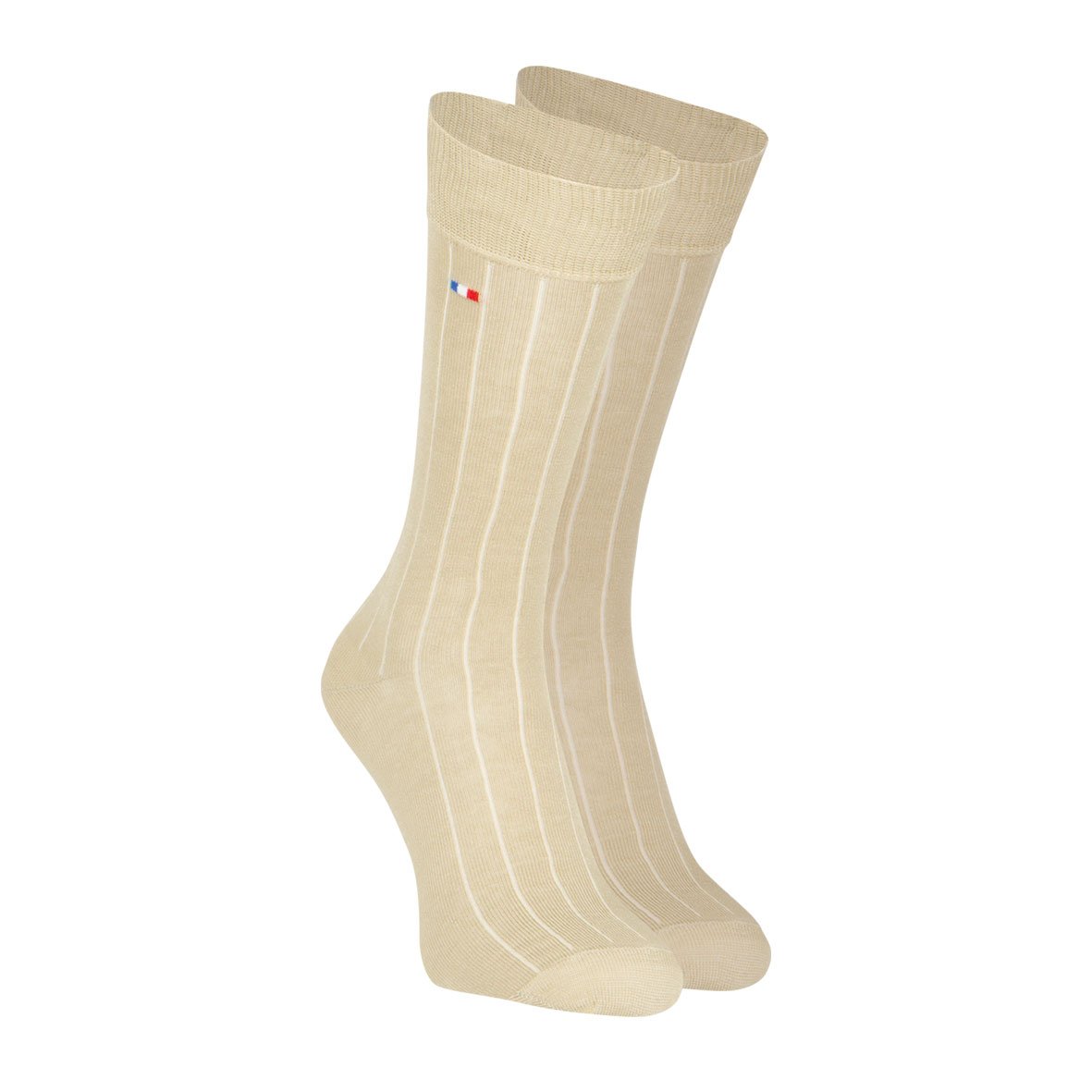 Men's mid-calf socks in Sea Island cotton made in France by Eminence. EMINENCE Beige