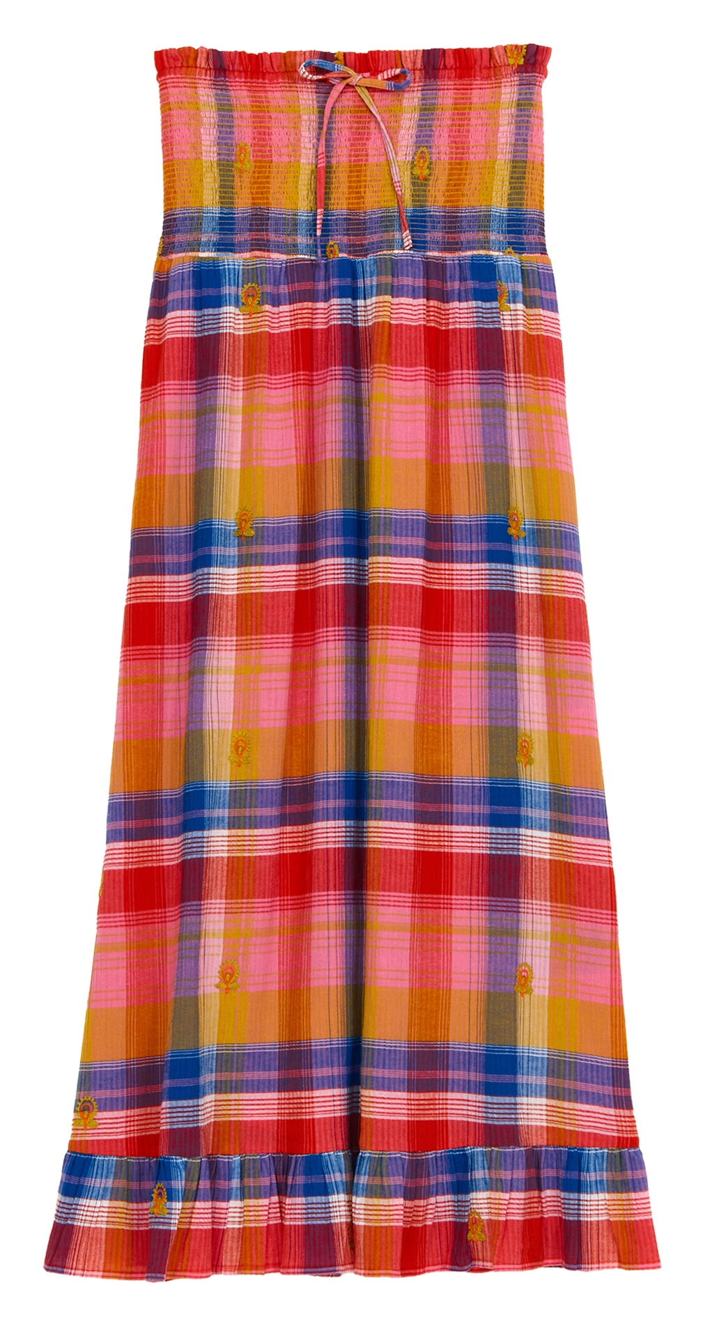 Robe midi bustier en coton M.A.B.E Multicolore