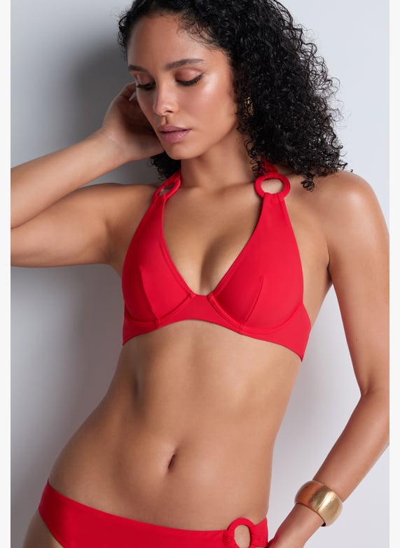 Underwired triangle bikini top | Red by AUBADE Underwired triangle bikini top Red