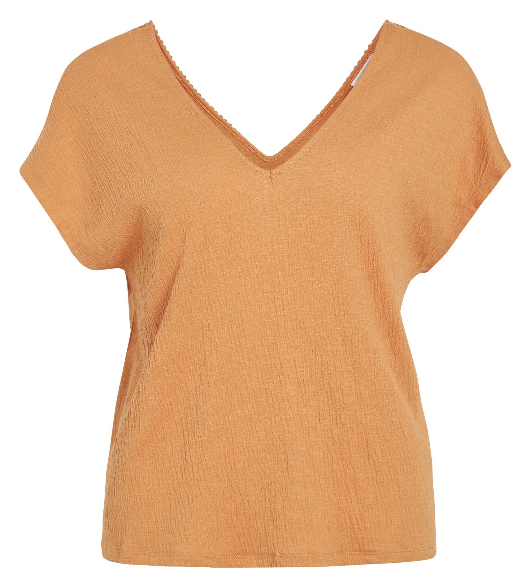 Top in gerecyclede gemengde vezels Oranje