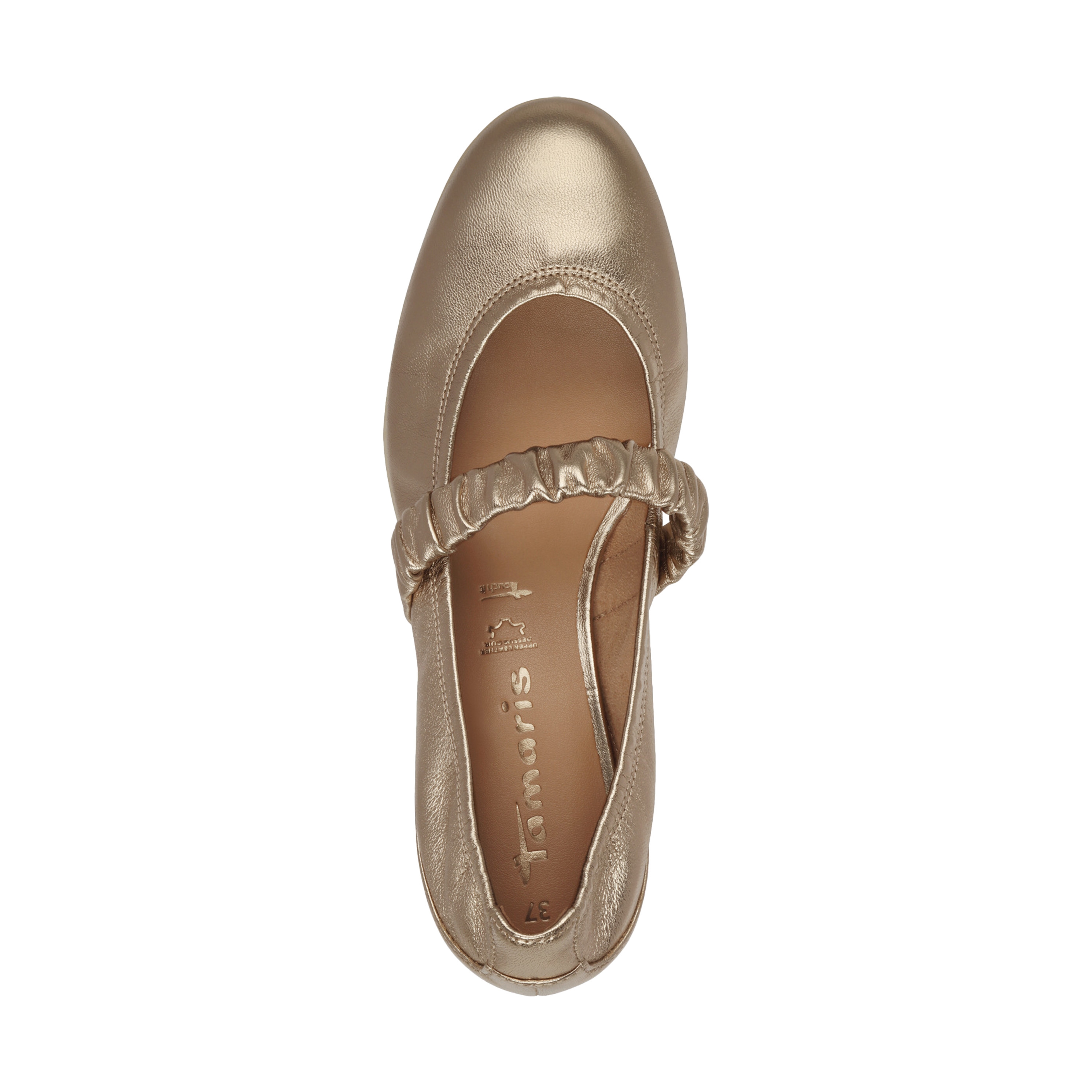 Leather ballet pumps TAMARIS Brown