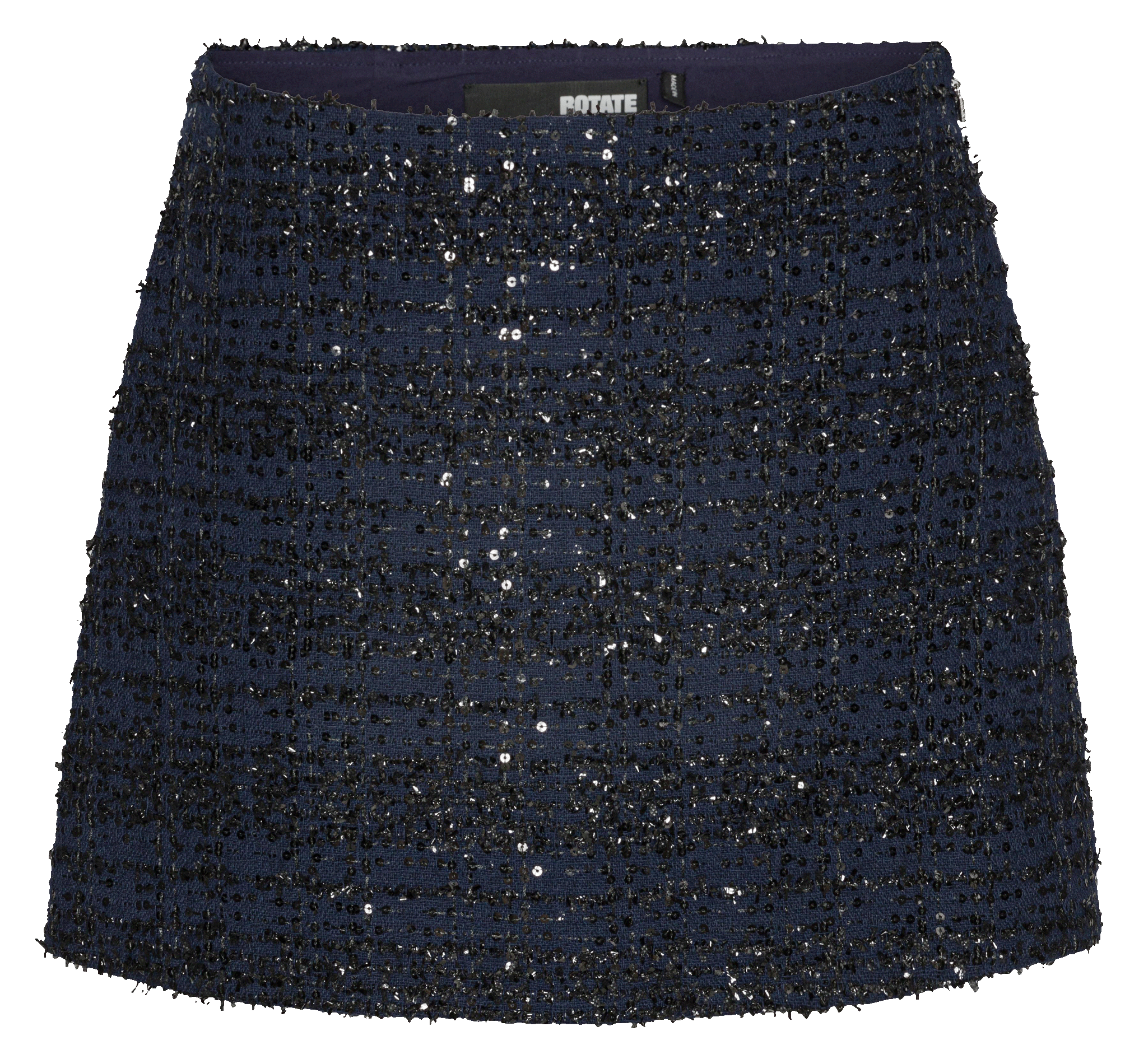 Short skirt in mixed recycled fibers ROTATE Blue