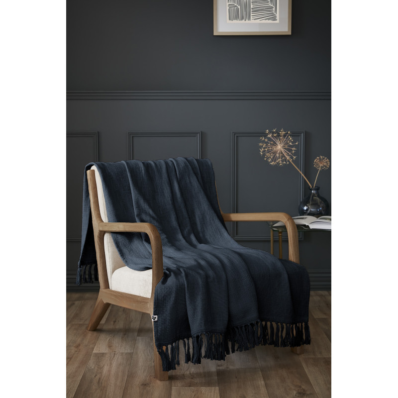 Plaid en coton pur L'EFFET PAPILLON Beige