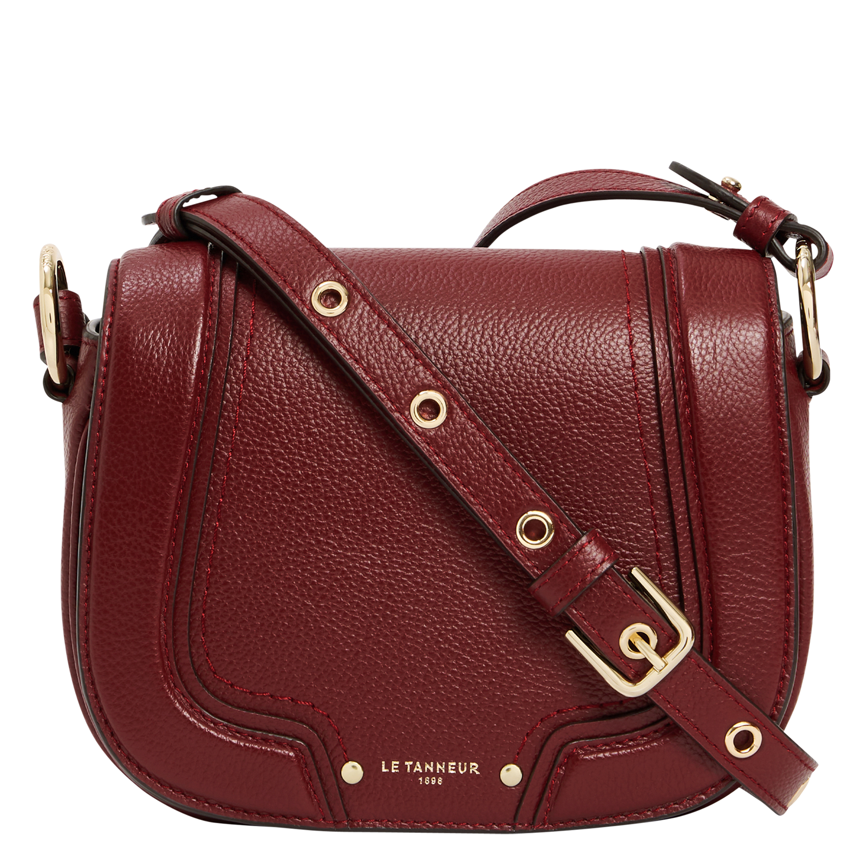 Sac bandoulière en cuir LE TANNEUR Rouge