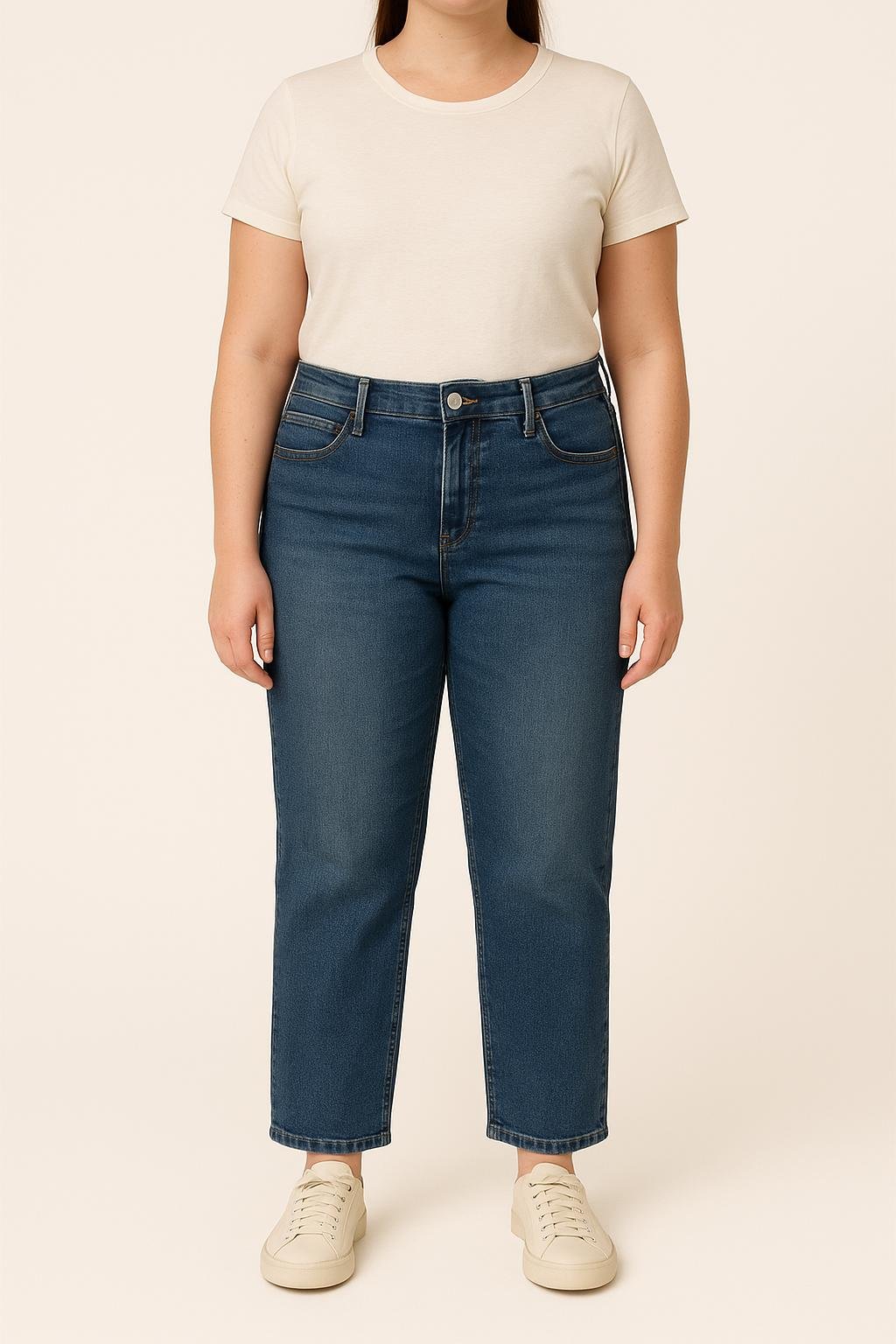 Cropped slim jeans with studs CLOSED - Seconde Main Blue