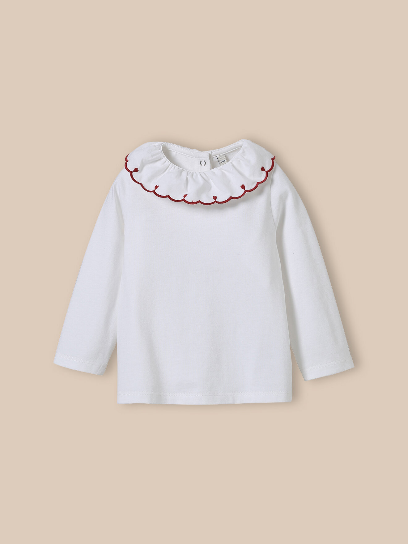 Embroidered organic cotton T-shirt CYRILLUS White