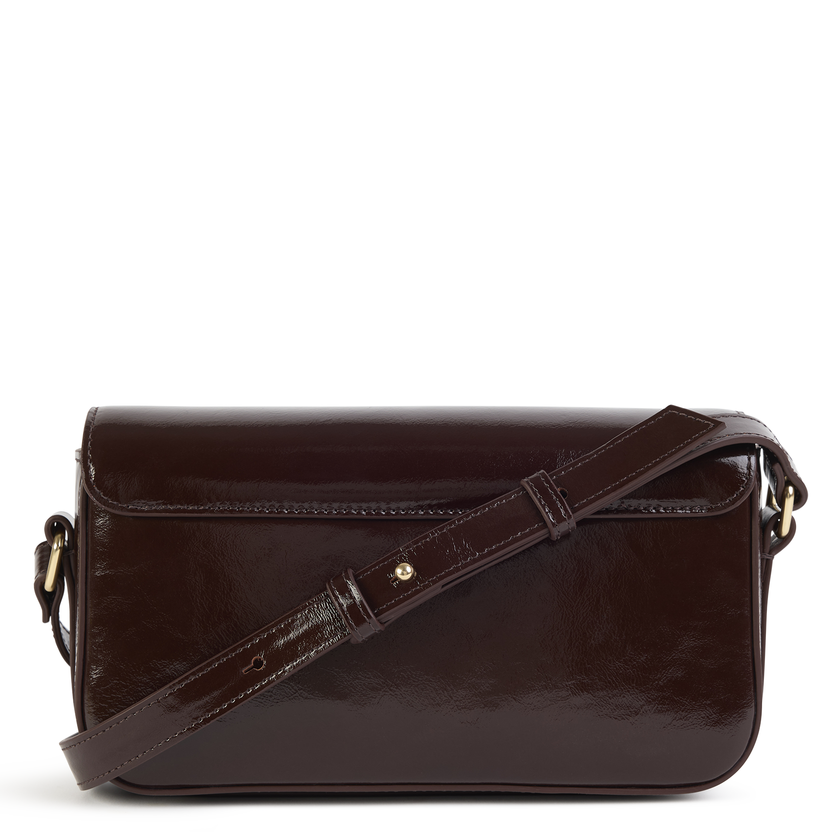 Baguette-Tasche aus Leder Braun