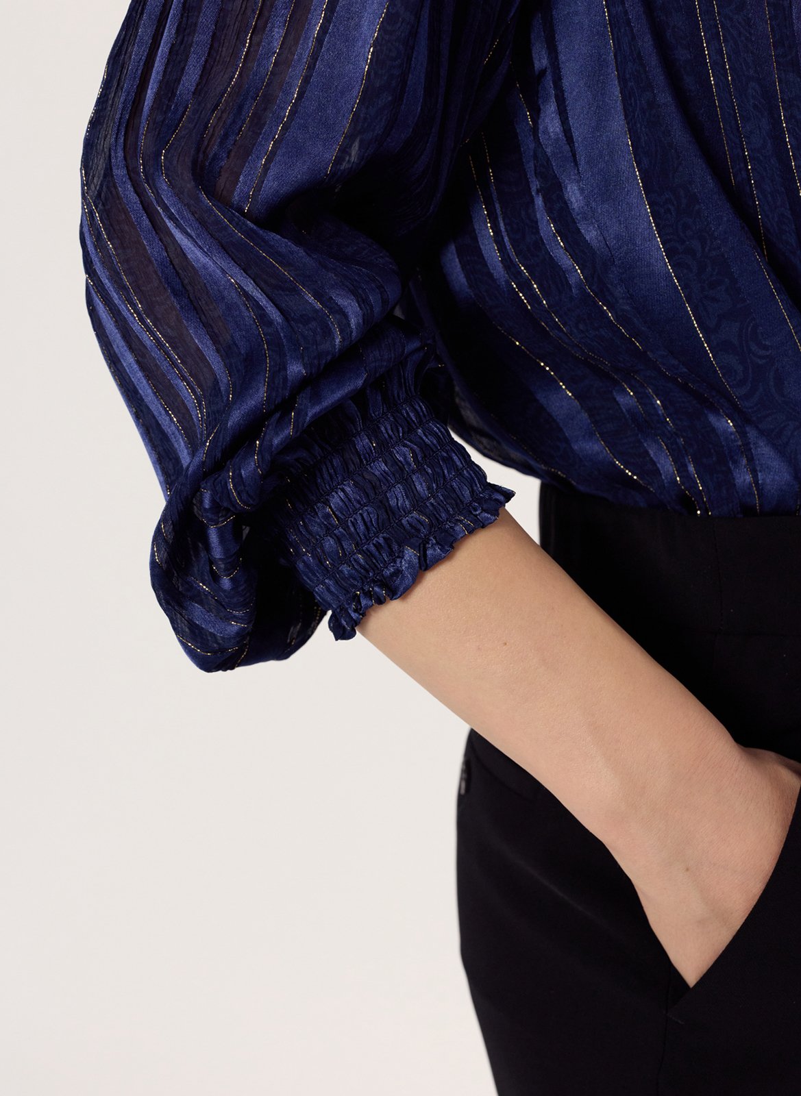 Blouse col classique à rayures GERARD DAREL Bleu