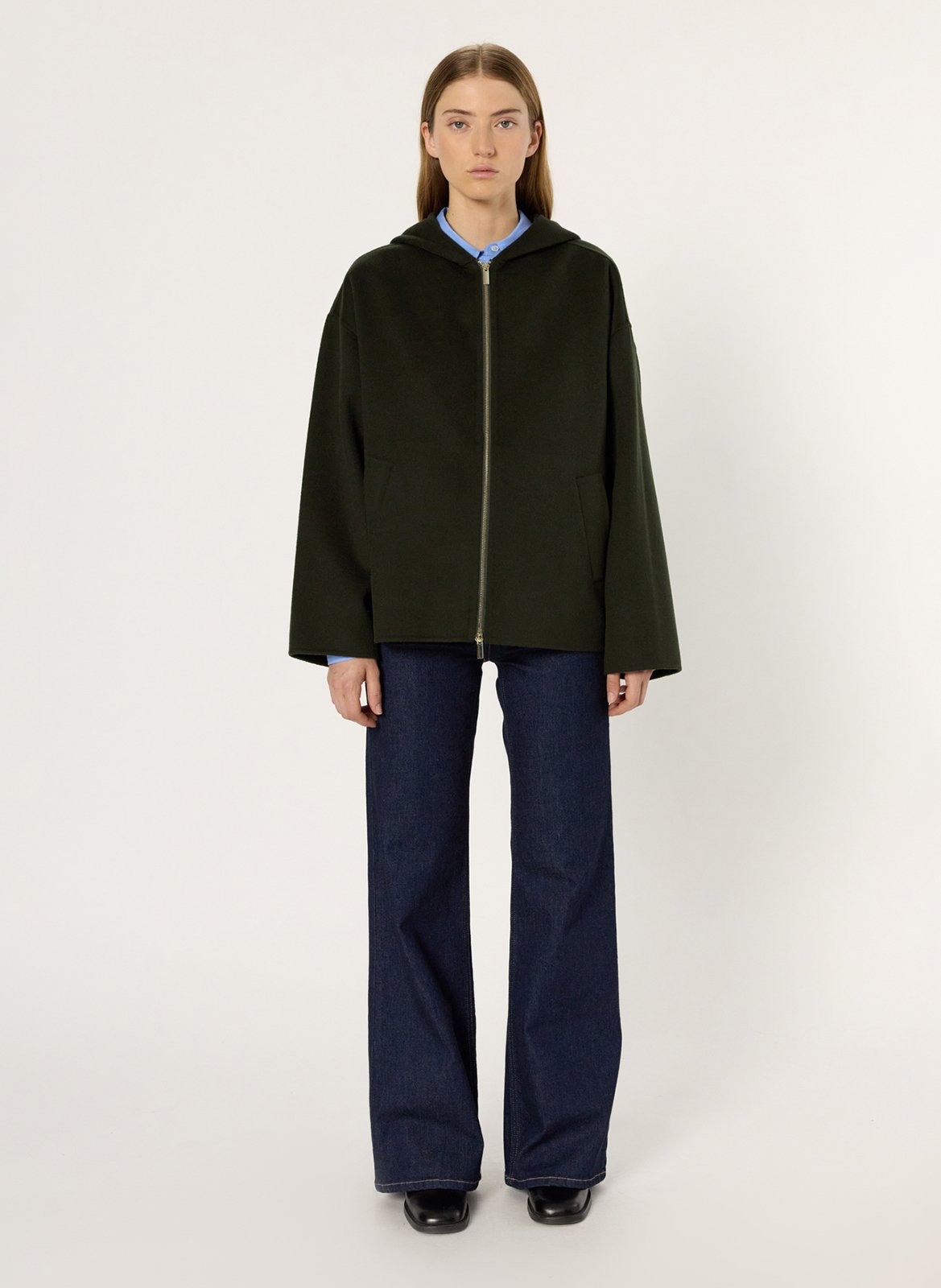 Wool hooded sweatshirt GERARD DAREL Khaki