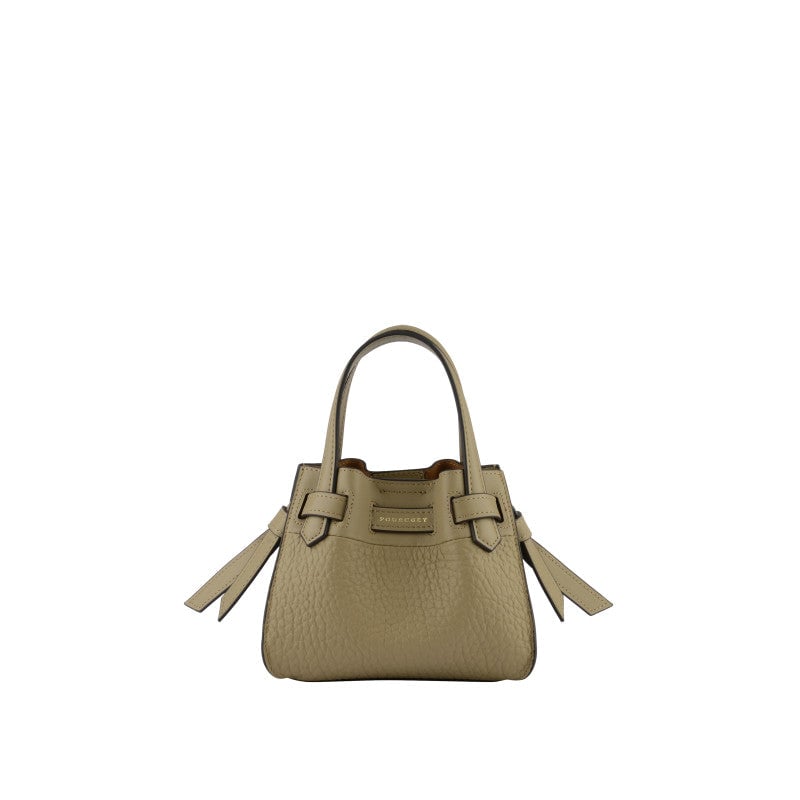 Handbag - cowhide leather POURCHET Brown