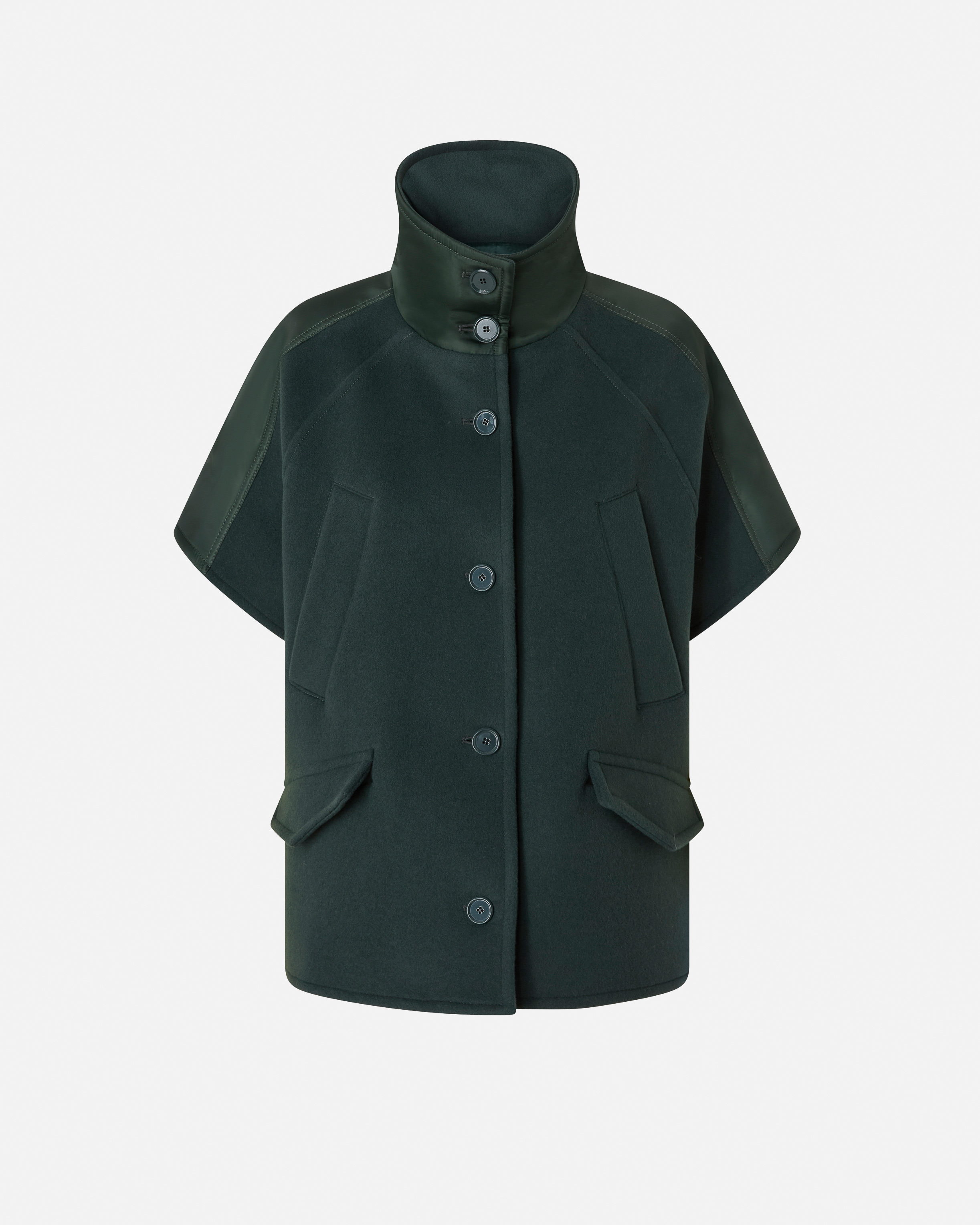 High-neck wool cape PINKO Multicolored