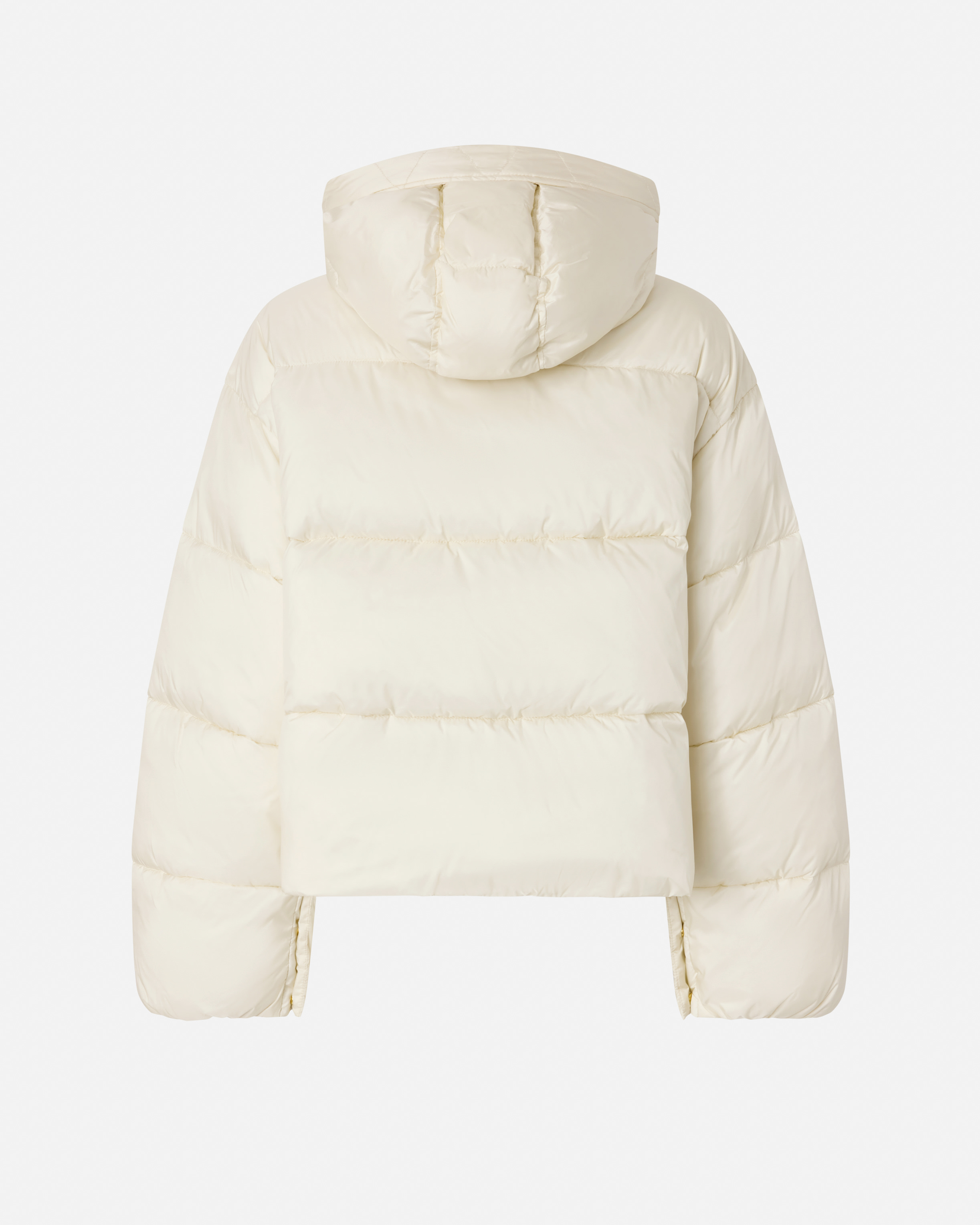 Hooded puffer jacket in technical fabric PINKO White