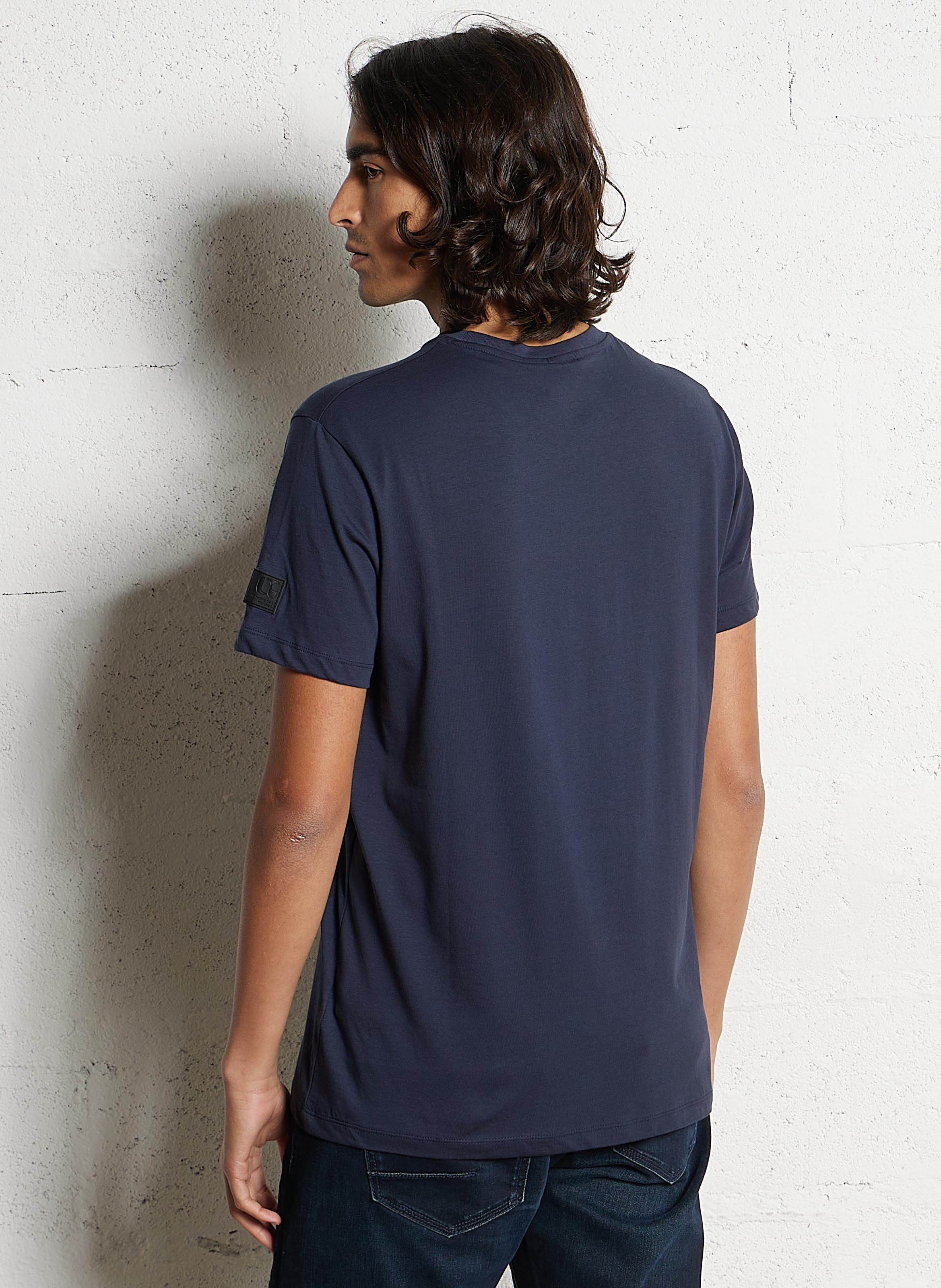 Loose-fit screen-printed cotton T-shirt LE TEMPS DES CERISES Blue