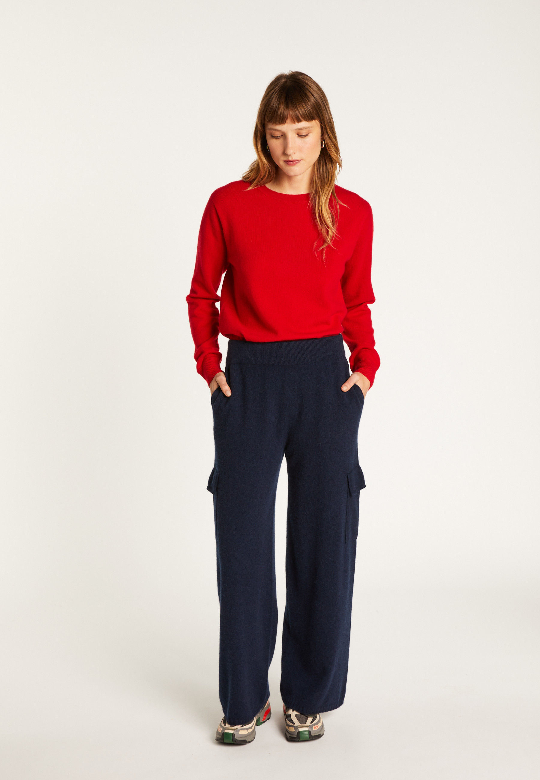 Cashmere pants MAISON MONTAGUT Blue