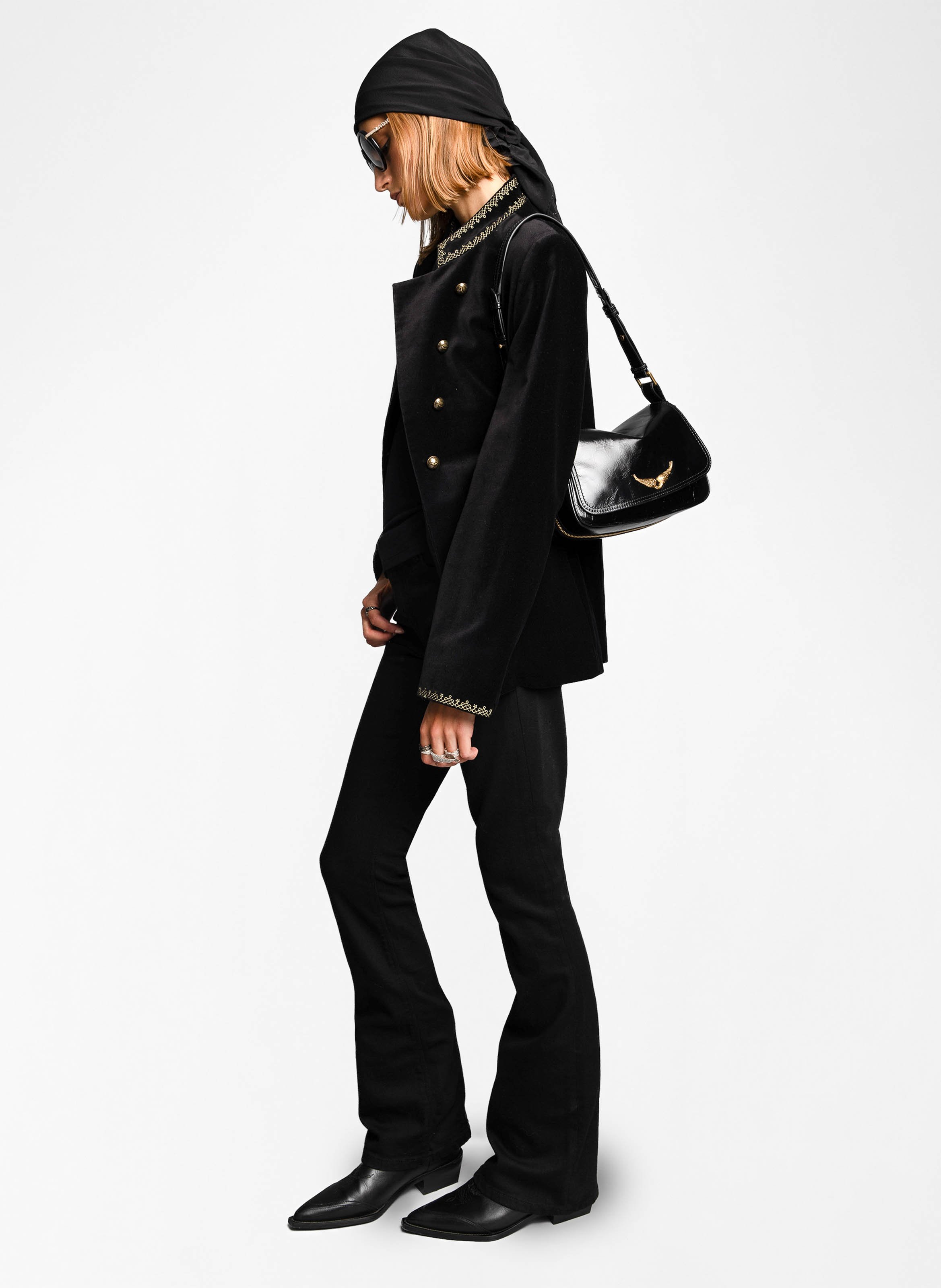 Leather clutch bag ZADIG&VOLTAIRE Black