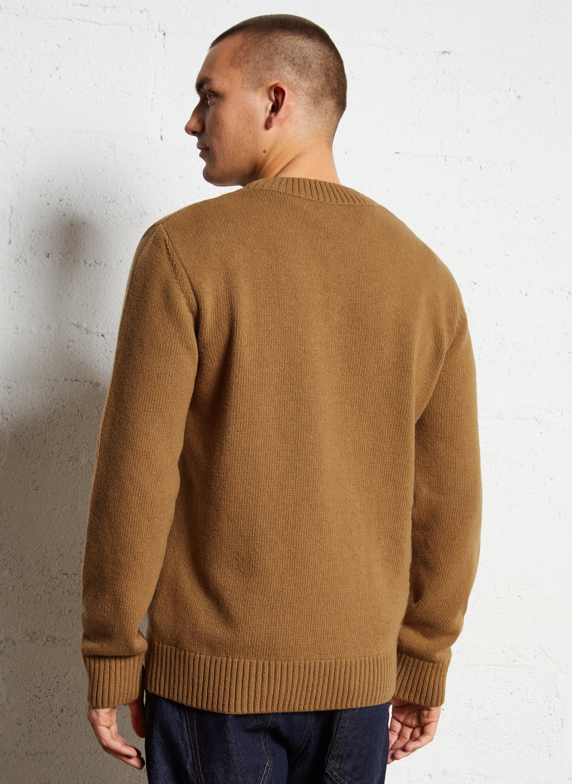 Straight-fit trui van wolmix met ronde hals AU PRINTEMPS PARIS Bruin