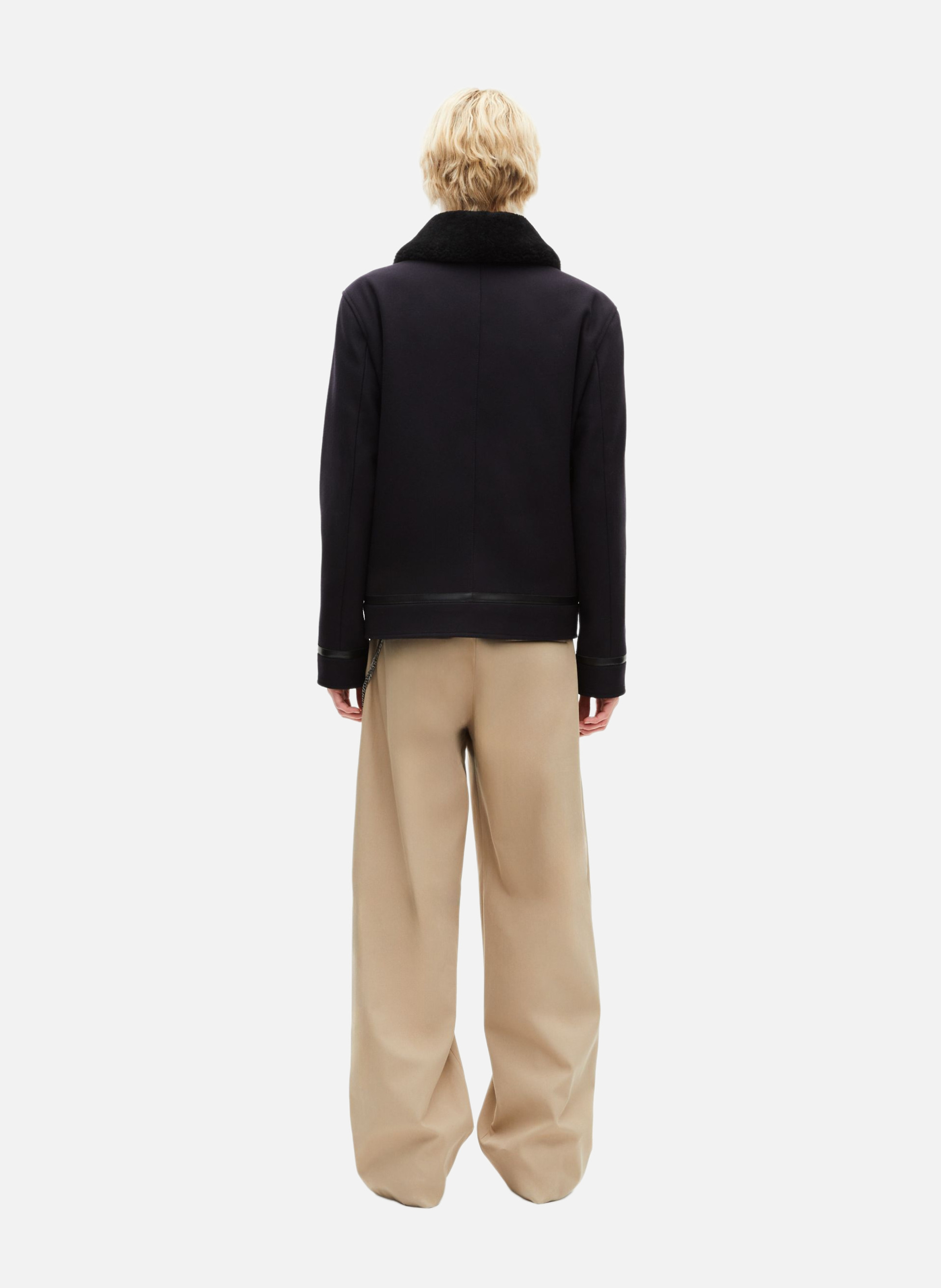 Jacket with sherpa collar THE KOOPLES Blue