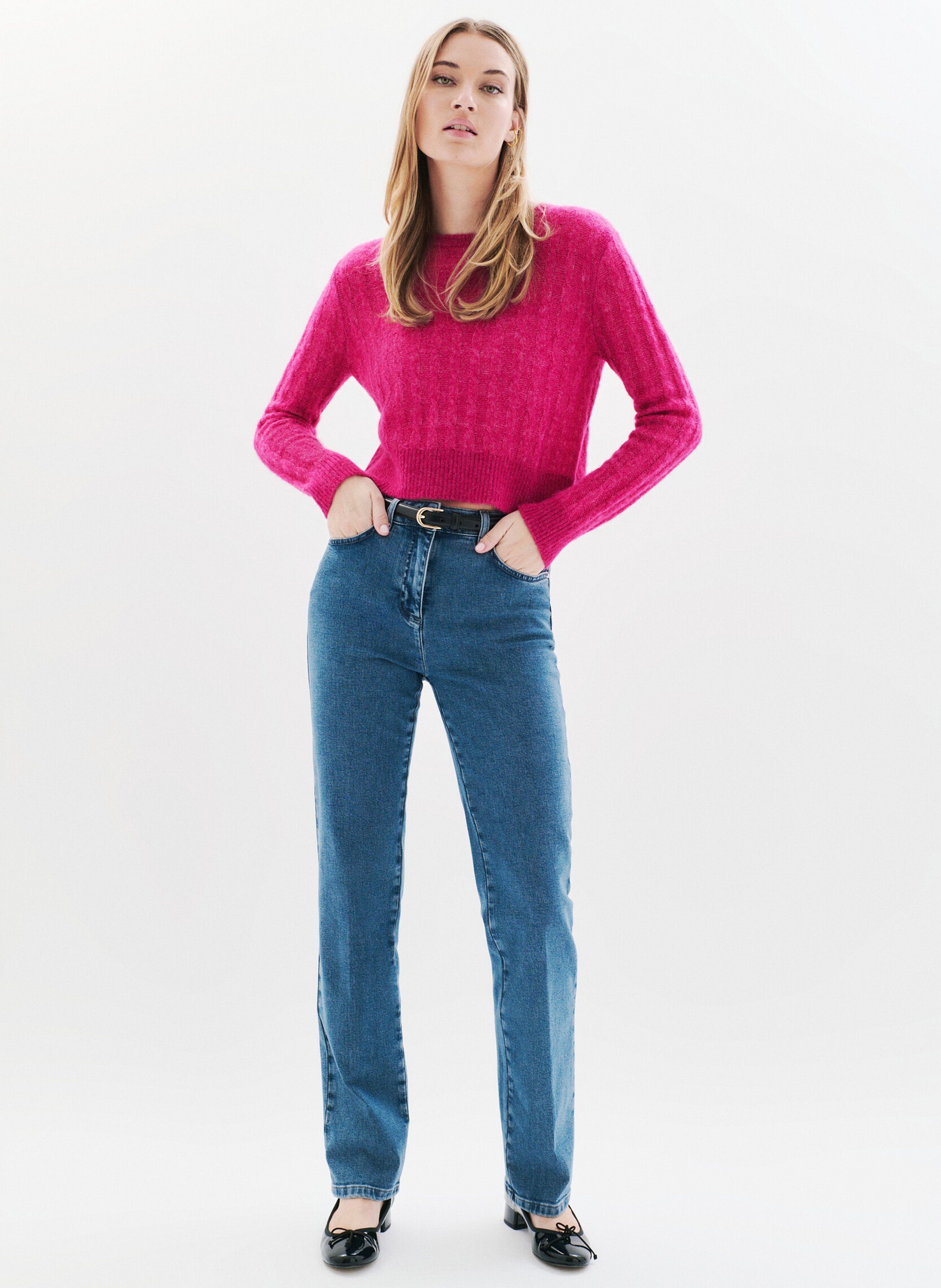 High-neck sweater CAROLL Pink