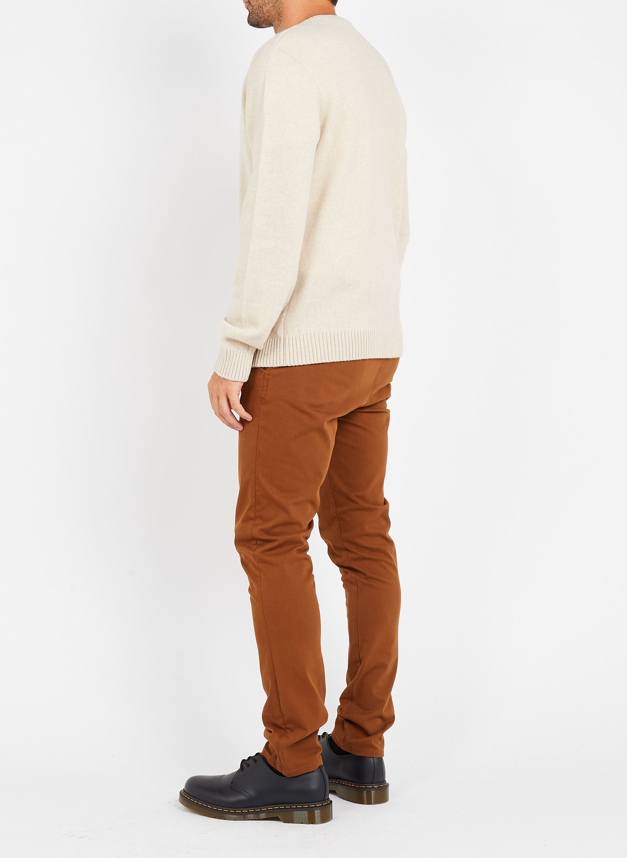 Rundhalspullover aus Merinowolle, Regular Fit COLORFUL STANDARD Weiss