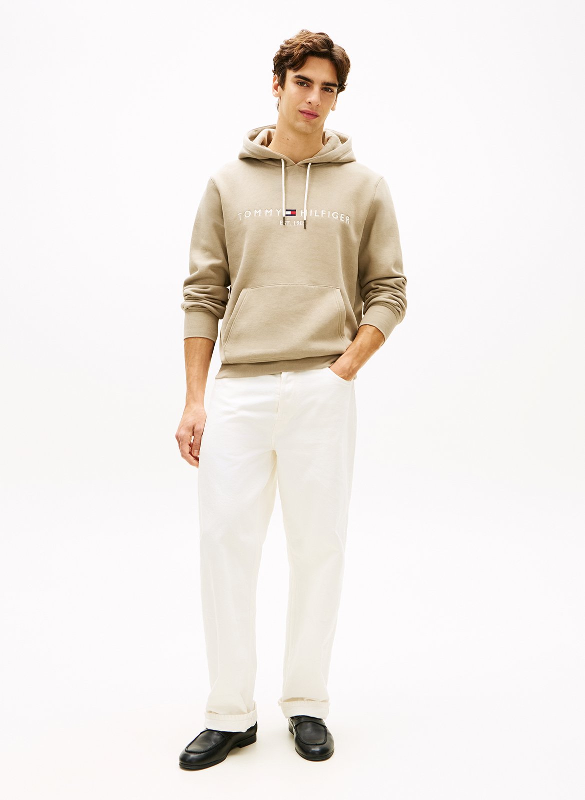 Sweat à capuche regular-fit en coton mélangé Vert